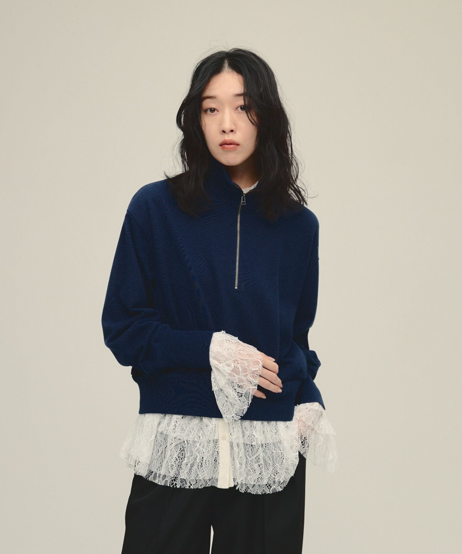 JEANASIS eL Lace Frill Shirt レース フリル シャツ JEANASIS｜Lace