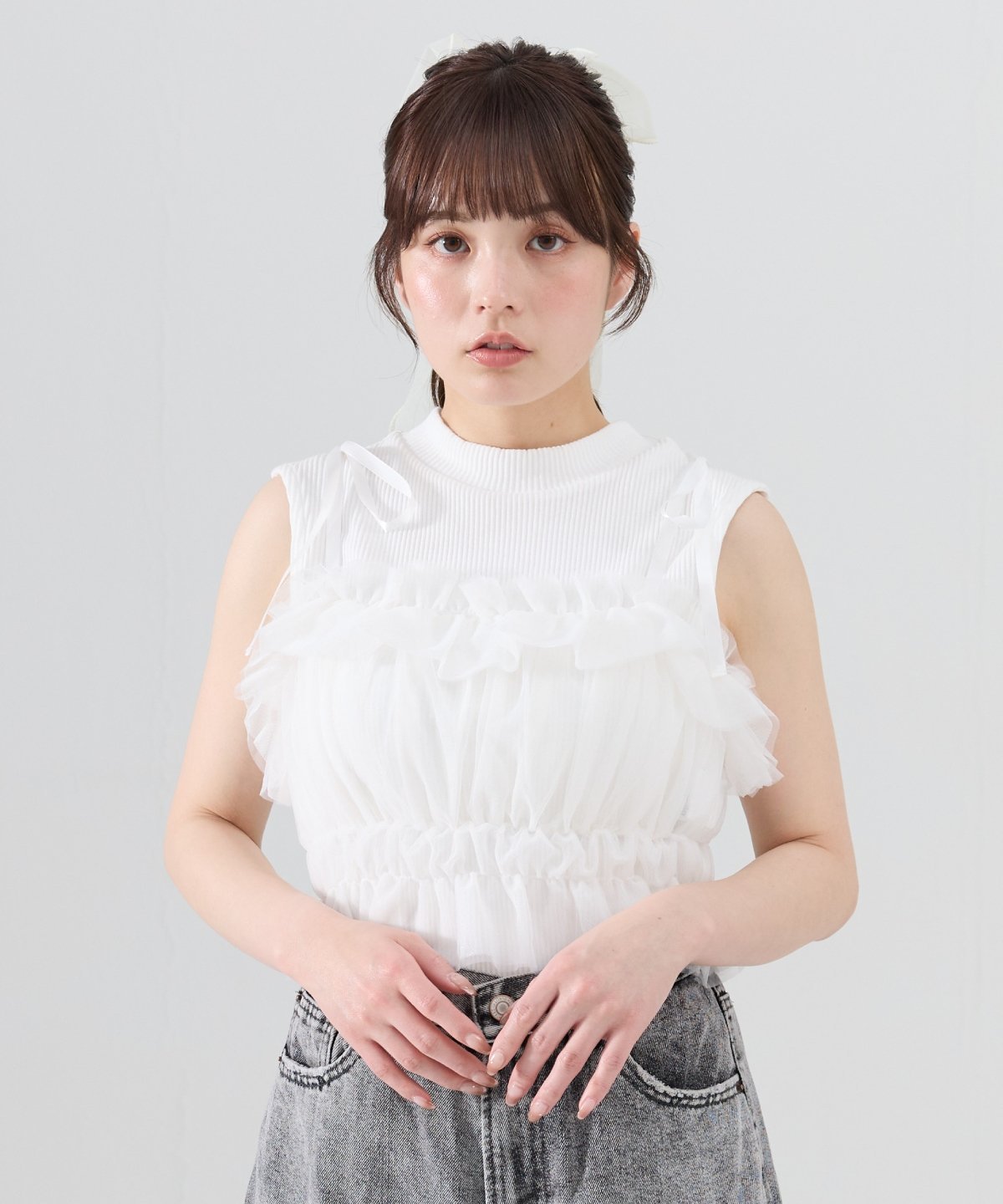 REDYAZEL｜チュールビスチェxノースリカットソー | Rakuten Fashion