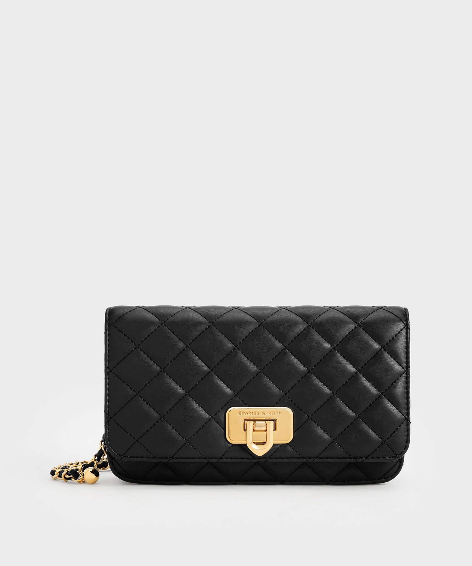 CHARLES & KEITH｜Cressida クレシダ キルトプッシュロッククラッチ