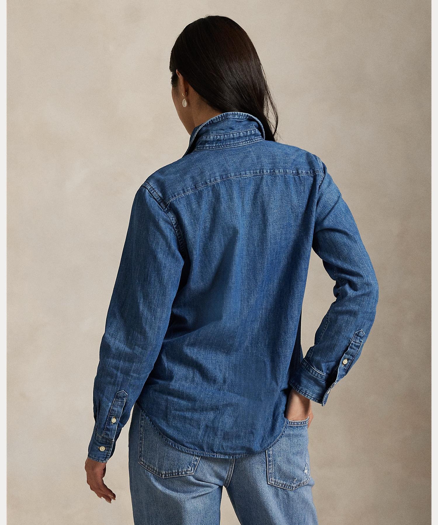 RALPH LAUREN｜スリム フィット デニム シャツ | Rakuten Fashion(楽天