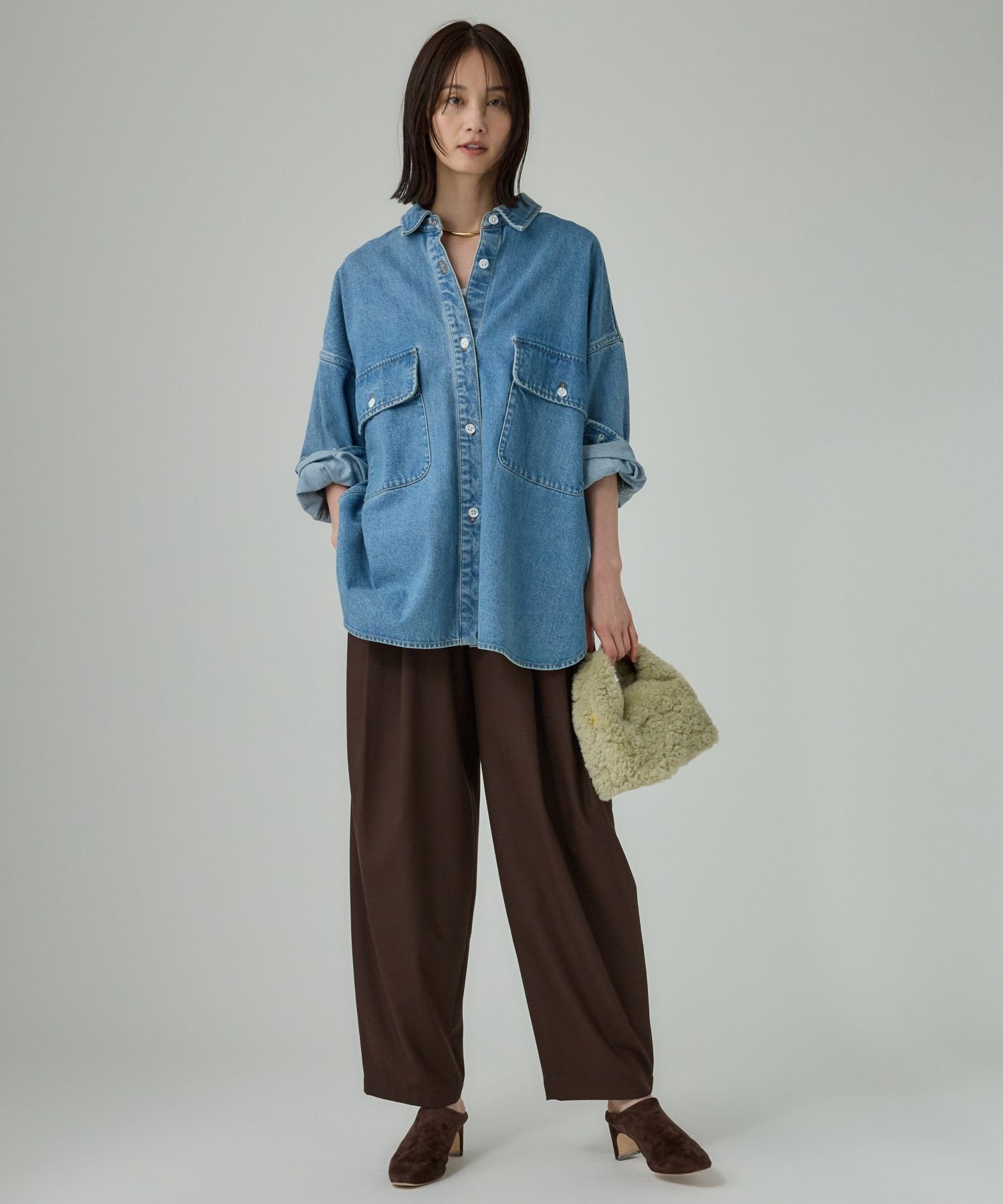 BABYLONE｜デニムビッグシャツ | Rakuten Fashion(楽天ファッション