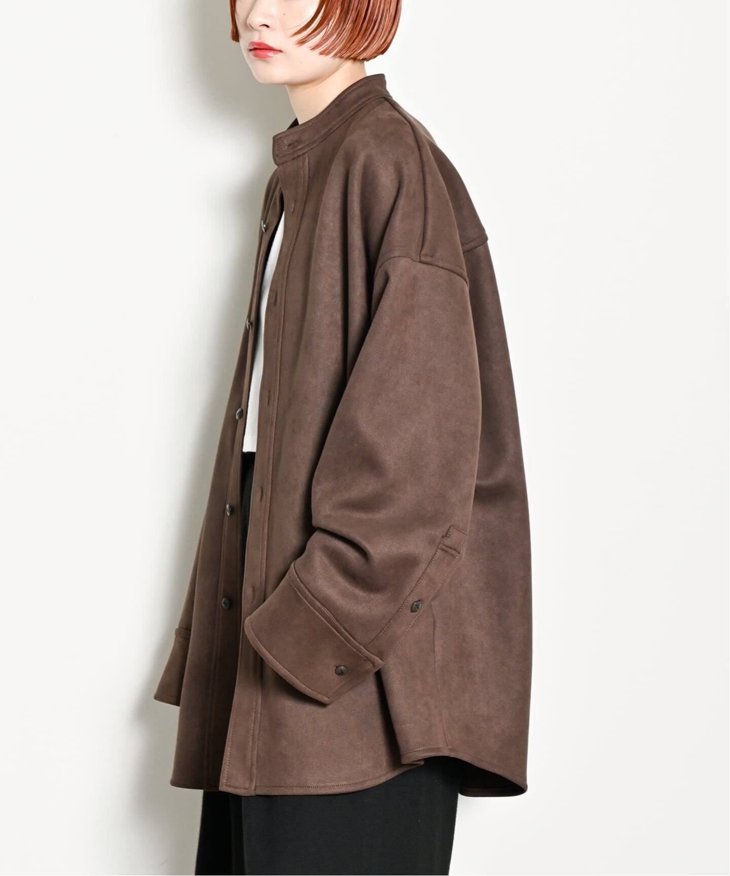 CITYSHOP｜FAUX SUEDE BAND CALLOR シャツ | Rakuten Fashion(楽天
