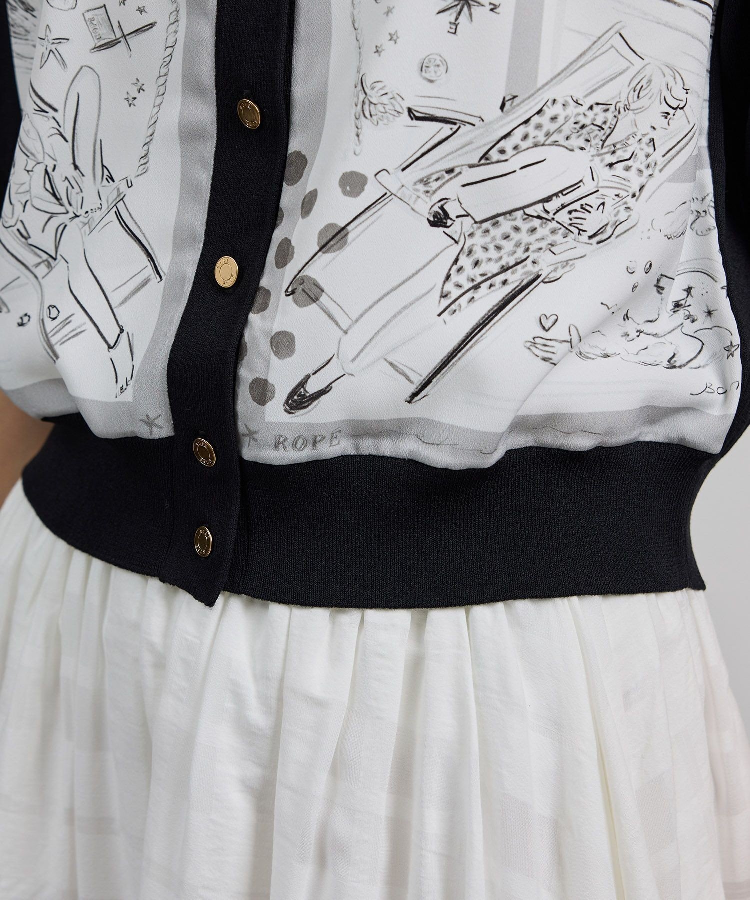 ROPE'｜【洗える】【YUKO SAEKI for ROPE'・コラボ】スカーフ柄