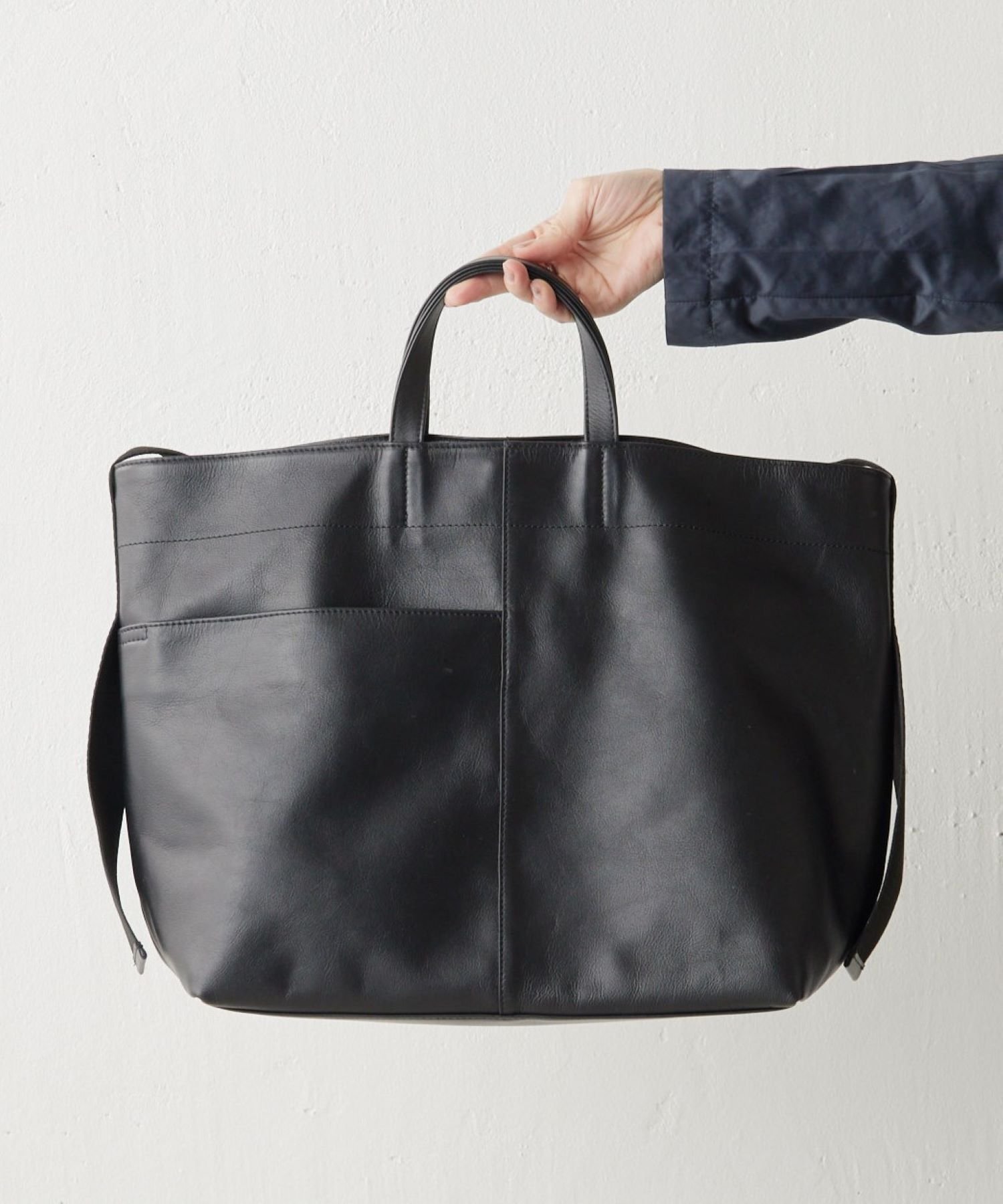 ear PAPILLONNER｜《牛革/A4サイズ対応》ワイドテープトートバッグ L