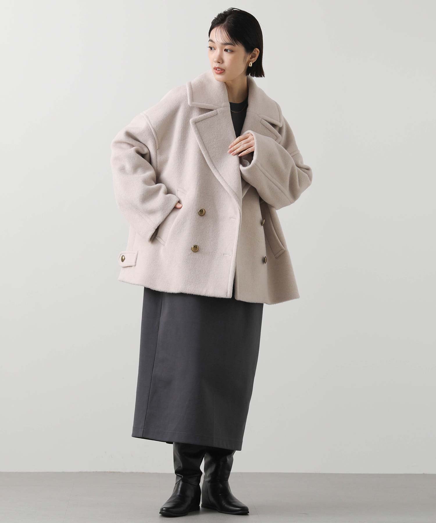 Gready Brilliant｜Gready Brilliant/(W)3_ビーバー大衿Pコート