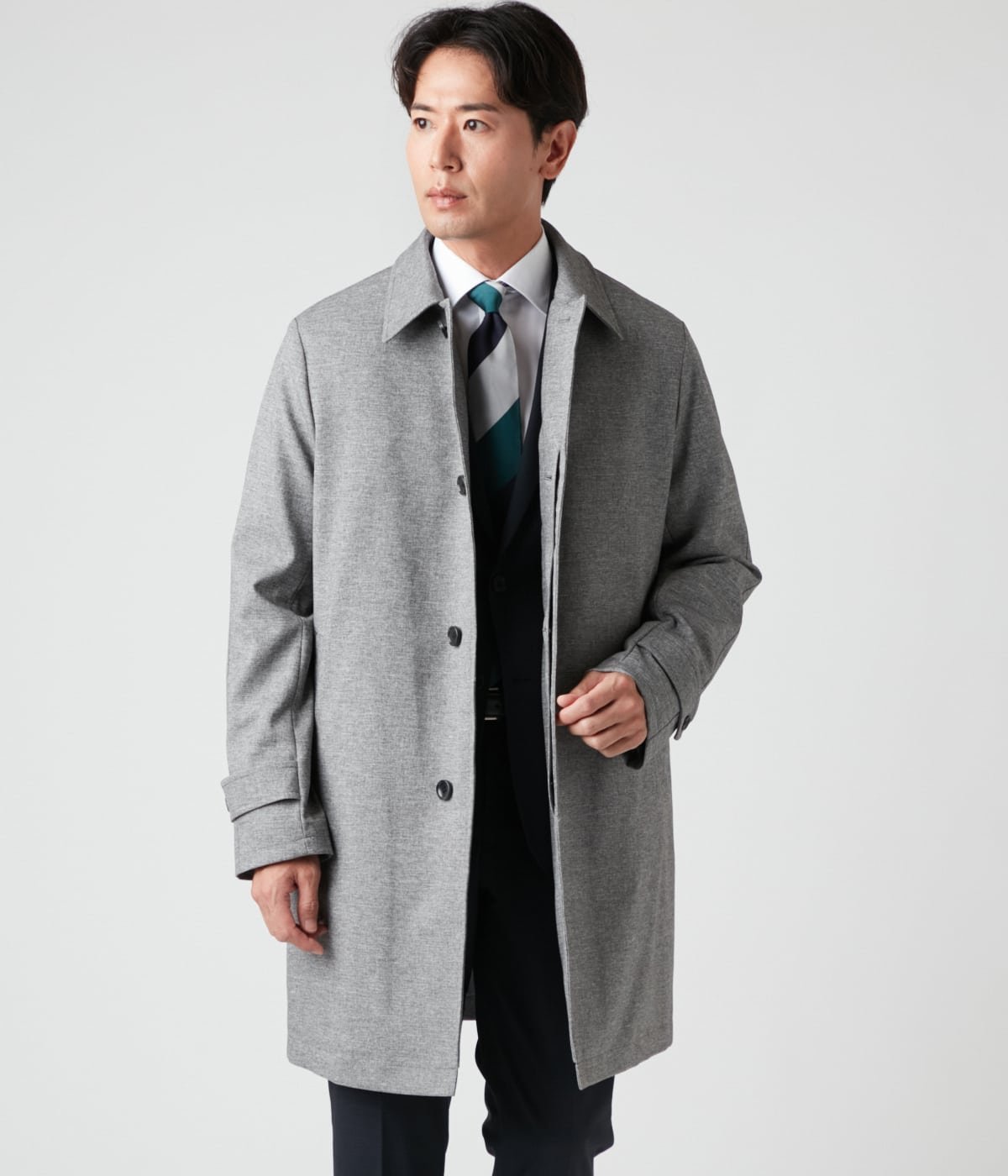 NEWYORKER｜【ストレッチ】サージ セミロングステンカラーコート