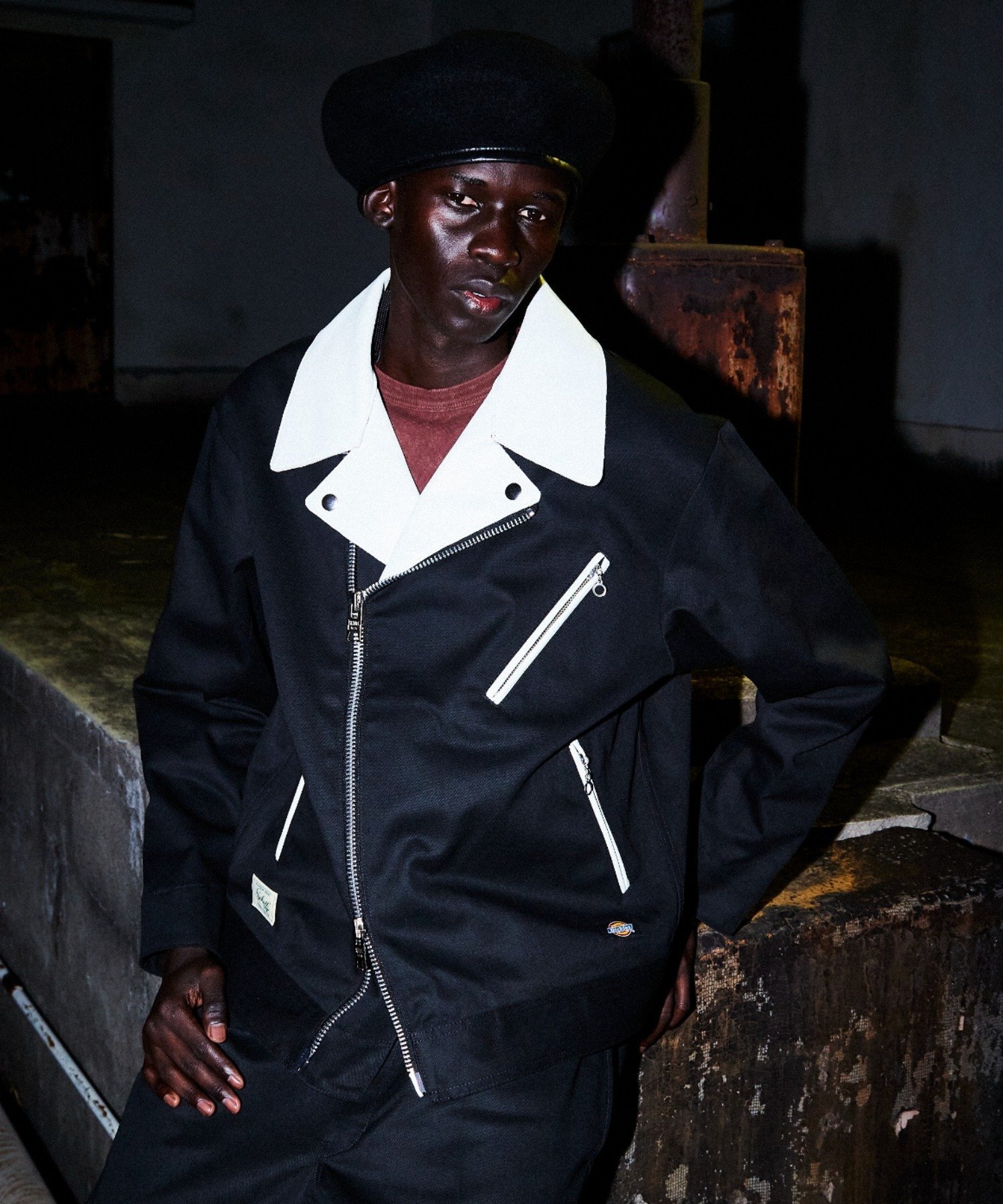 Schott｜×DICKIES/ディッキーズ/LEATHER COMB. DOUBLE RIDERS/レザー