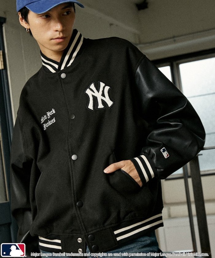 FREAK'S STORE｜別注MLB STUDIUM JACKET/フェイクレザースタジャン