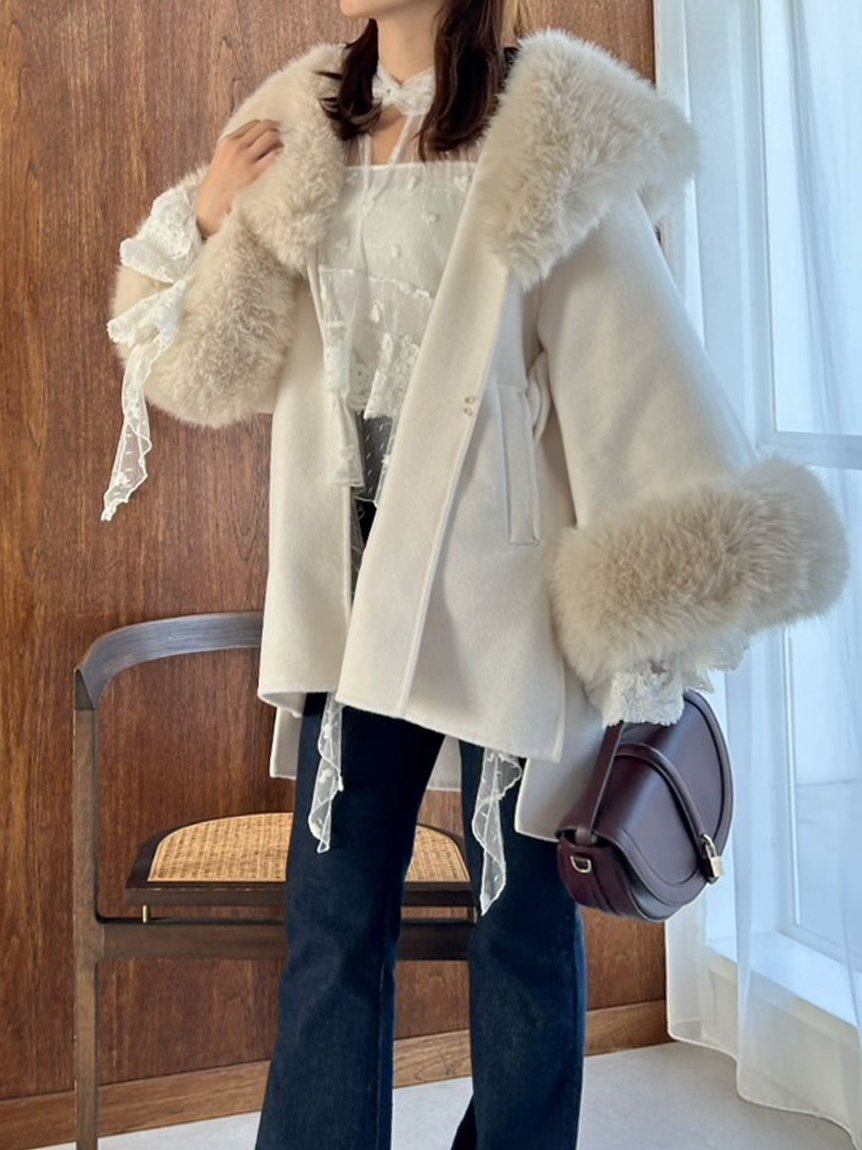 SNIDEL｜ファーケープコート | Rakuten Fashion(楽天ファッション／旧