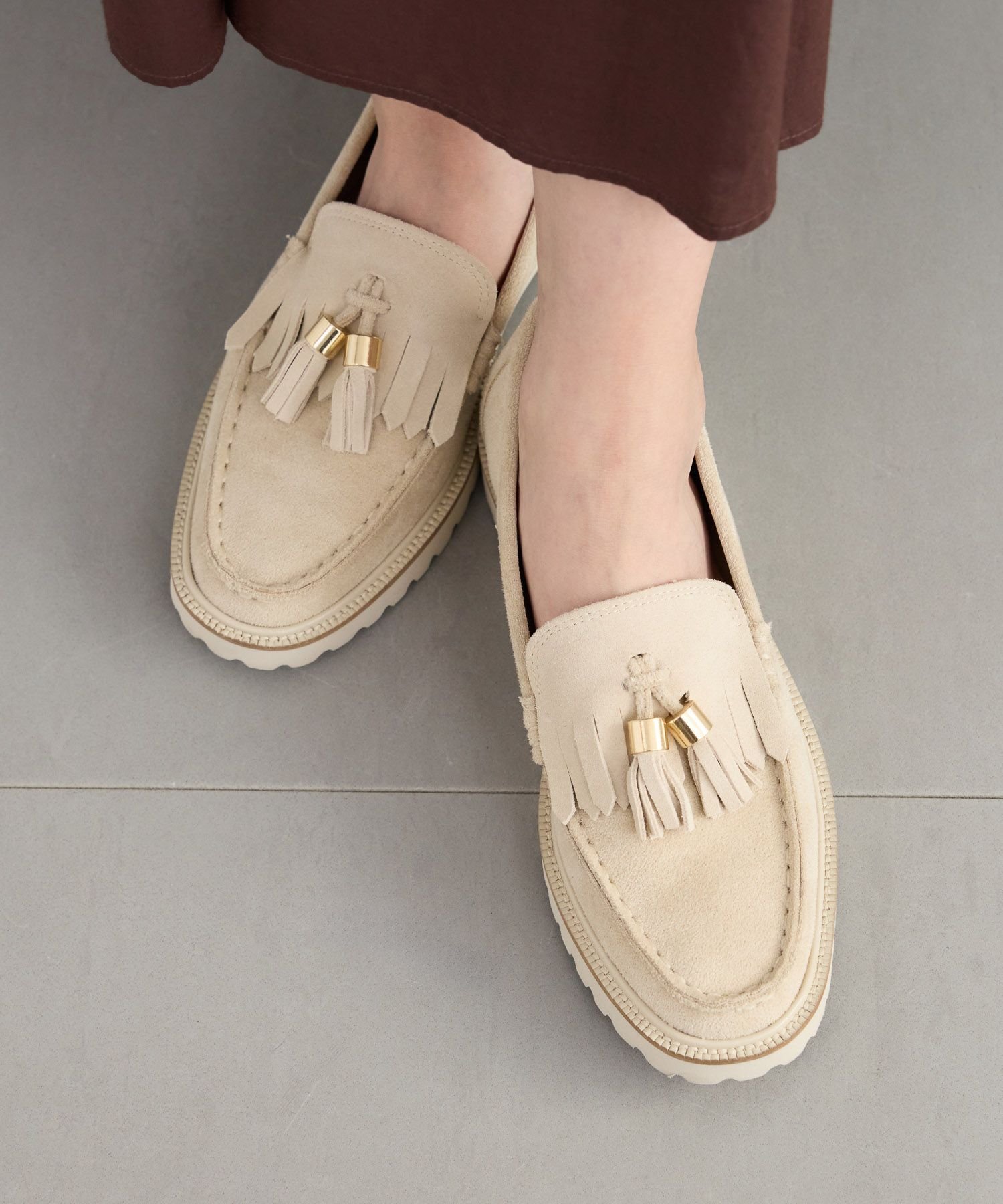 BARNYARDSTORM｜【Mazell】スエードタッセルローファー【WEB限定カラー