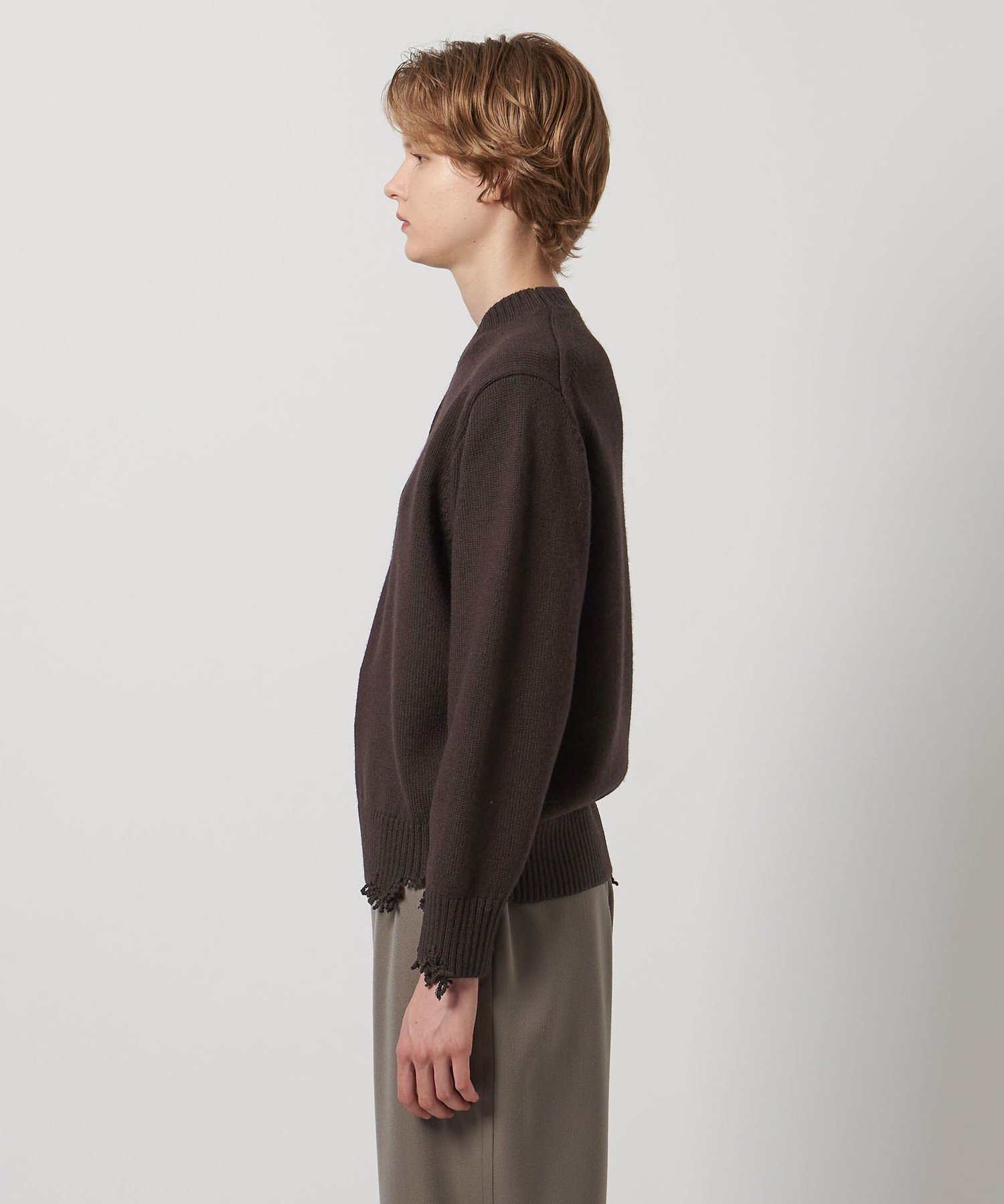 LOEFF 5ゲージ ダメージ ニット プルオーバー UNISEX LOEFF＞5ゲージ ダメージ ニット プルオーバー UNISEX（ニット