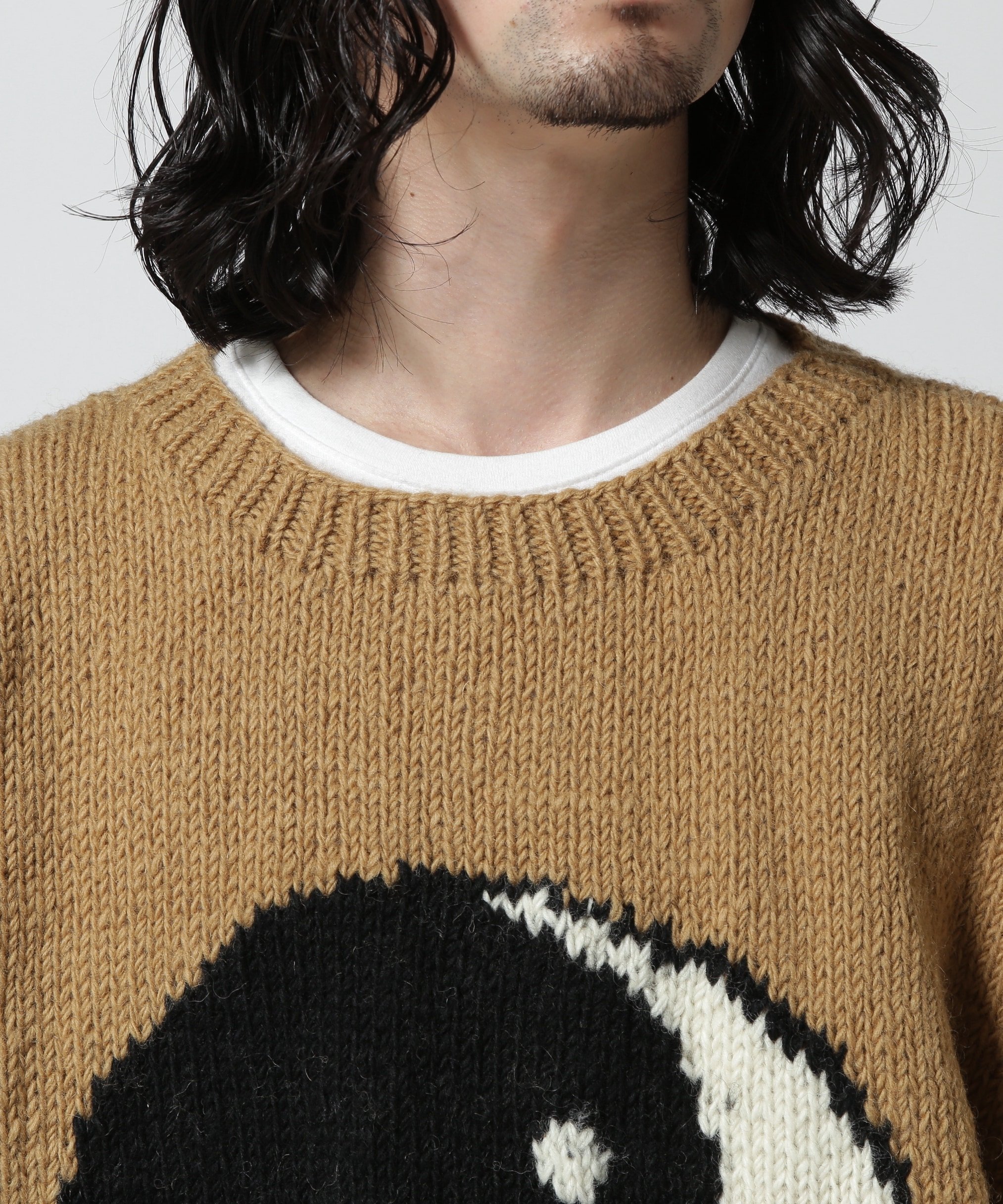 B'2nd｜MacMahon Knitting Mills / Roll Neck Knit-Big Yin&Yang