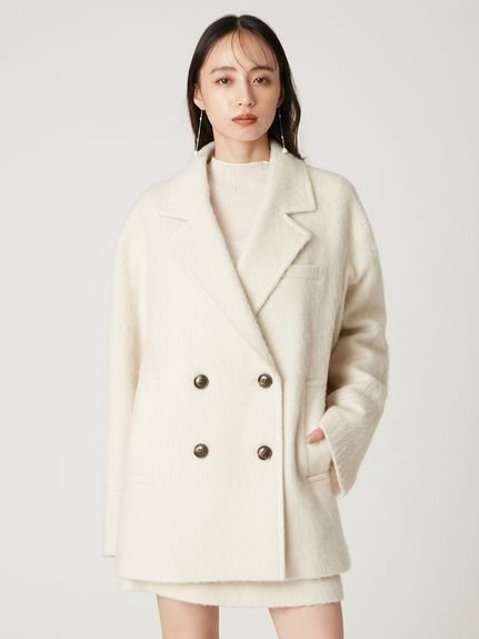 FRAY I.D｜オーバーサイズウールシャギージャコット | Rakuten Fashion