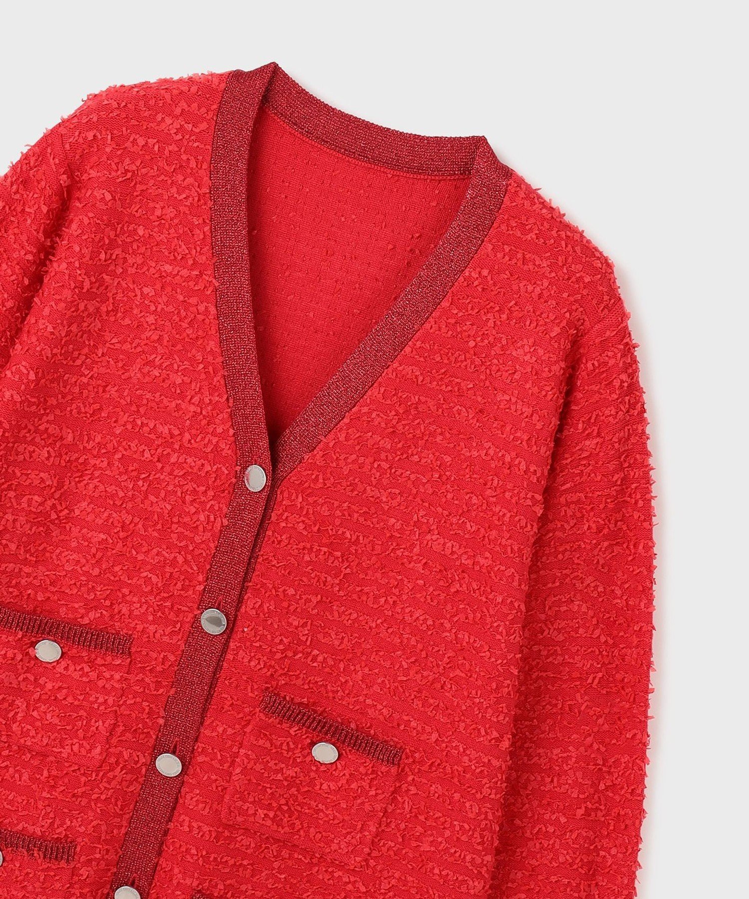 GRACE CONTINENTAL｜ツイードバイカラーニットカーディガン | Rakuten