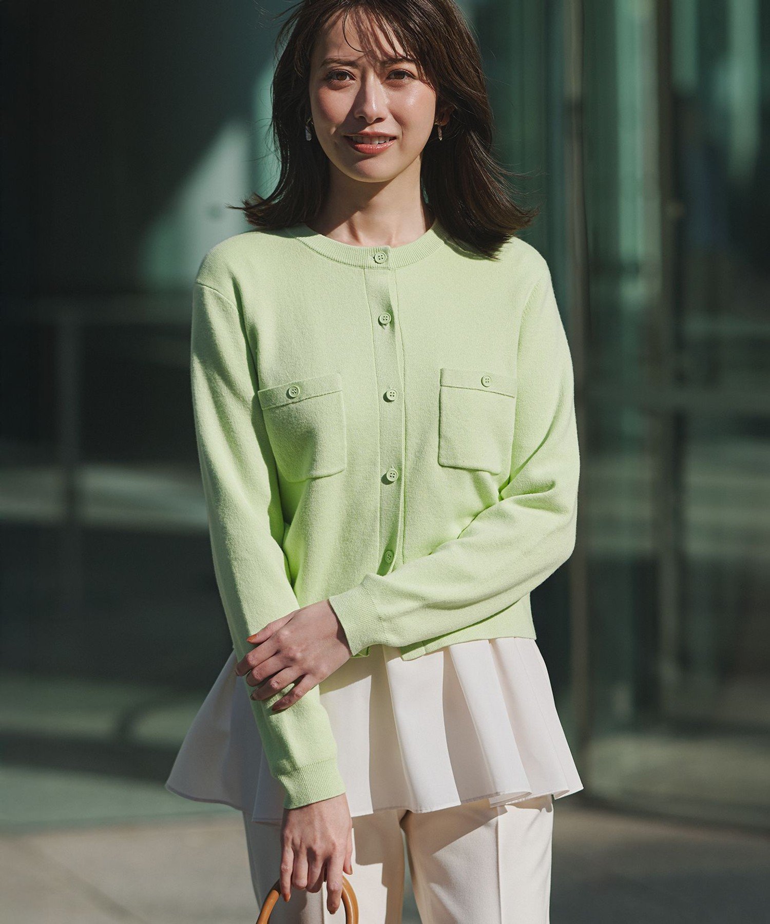 23区｜【滝沢眞規子さん着用/Oggi掲載】コットンカシミヤ ポケット