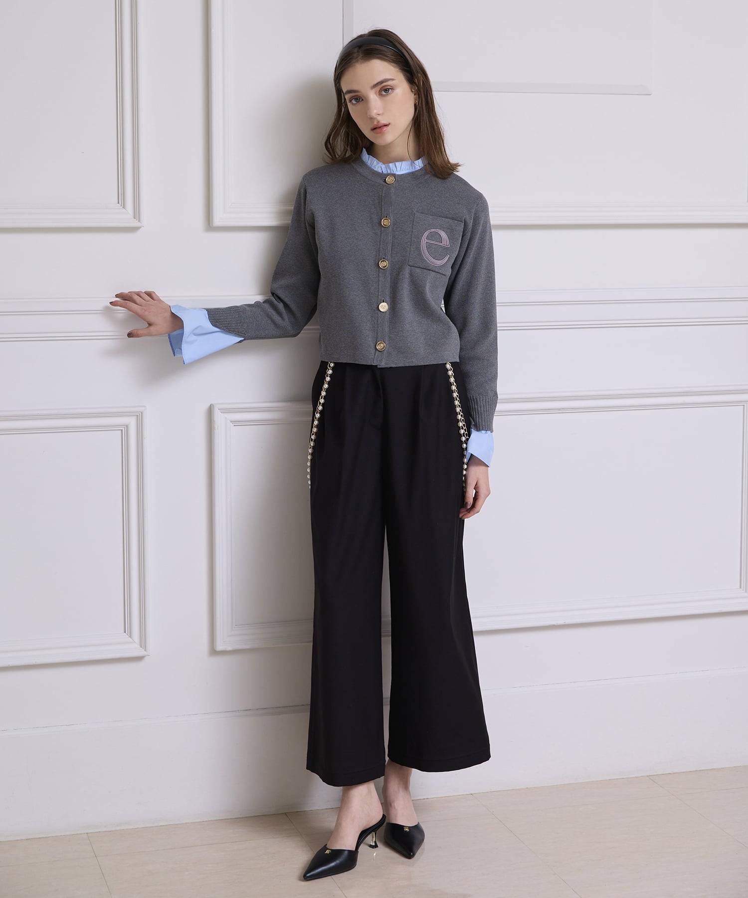 EIMY ISTOIRE｜Attached collar ニットジャケット | Rakuten Fashion