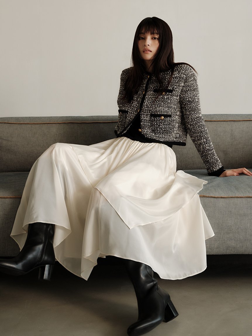 FRAY I.D｜ミックスツイードニットカーディガン | Rakuten Fashion