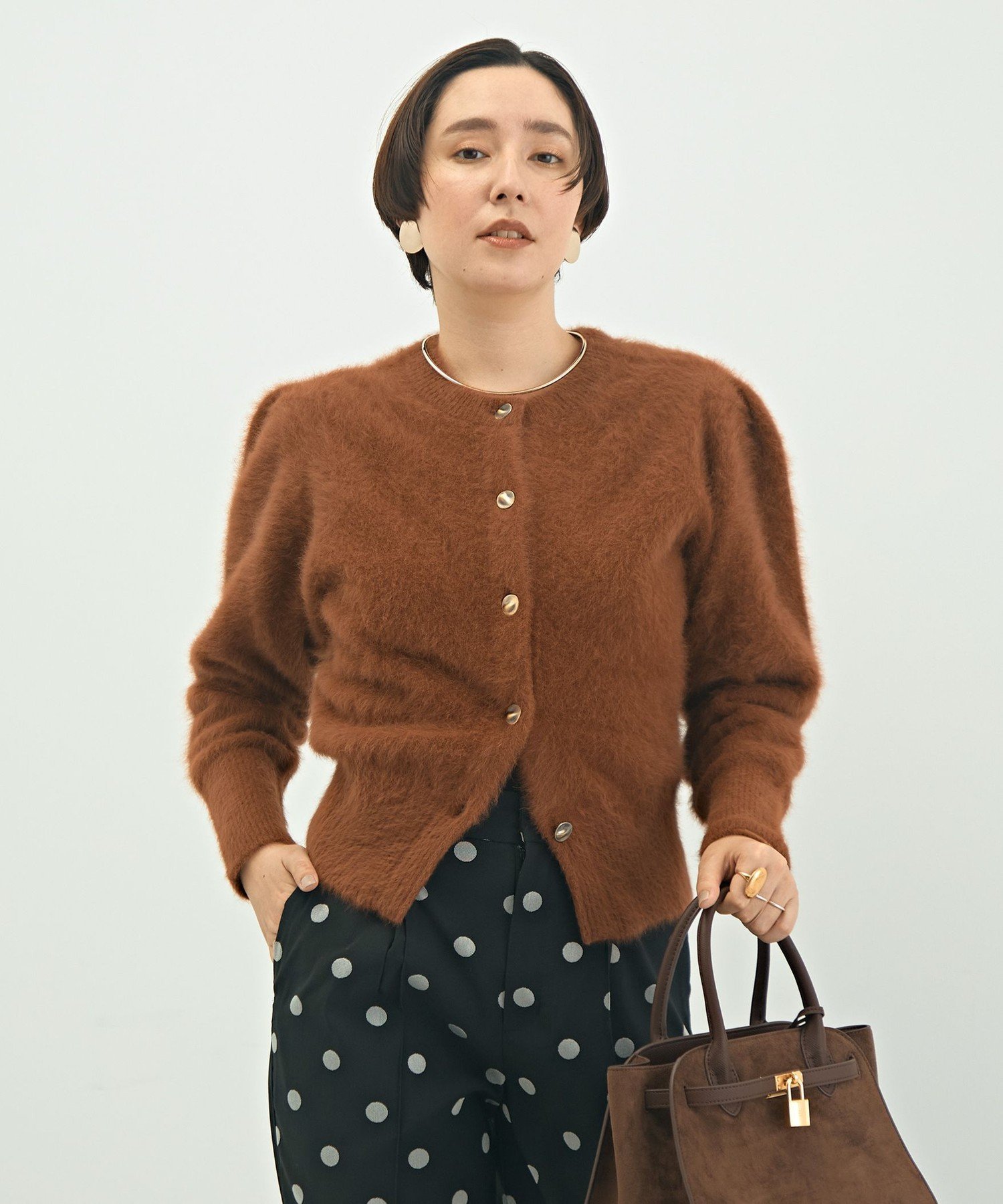 NOLLEY'S｜FOXカシミヤボックス袖2WAYカーディガン | Rakuten Fashion