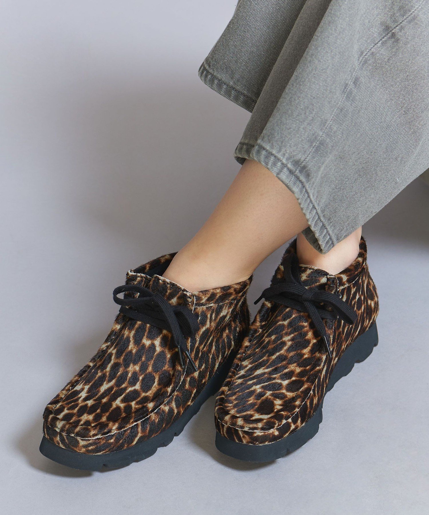 URBAN RESEARCH 別注クラークスレオパード CLARKS Wallabee Leopard Print Leopard Print （クラークス ワラビー