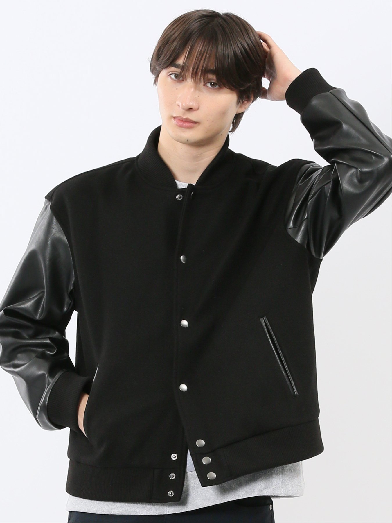 楽天市場】スタジャン メルトン 本革の通販