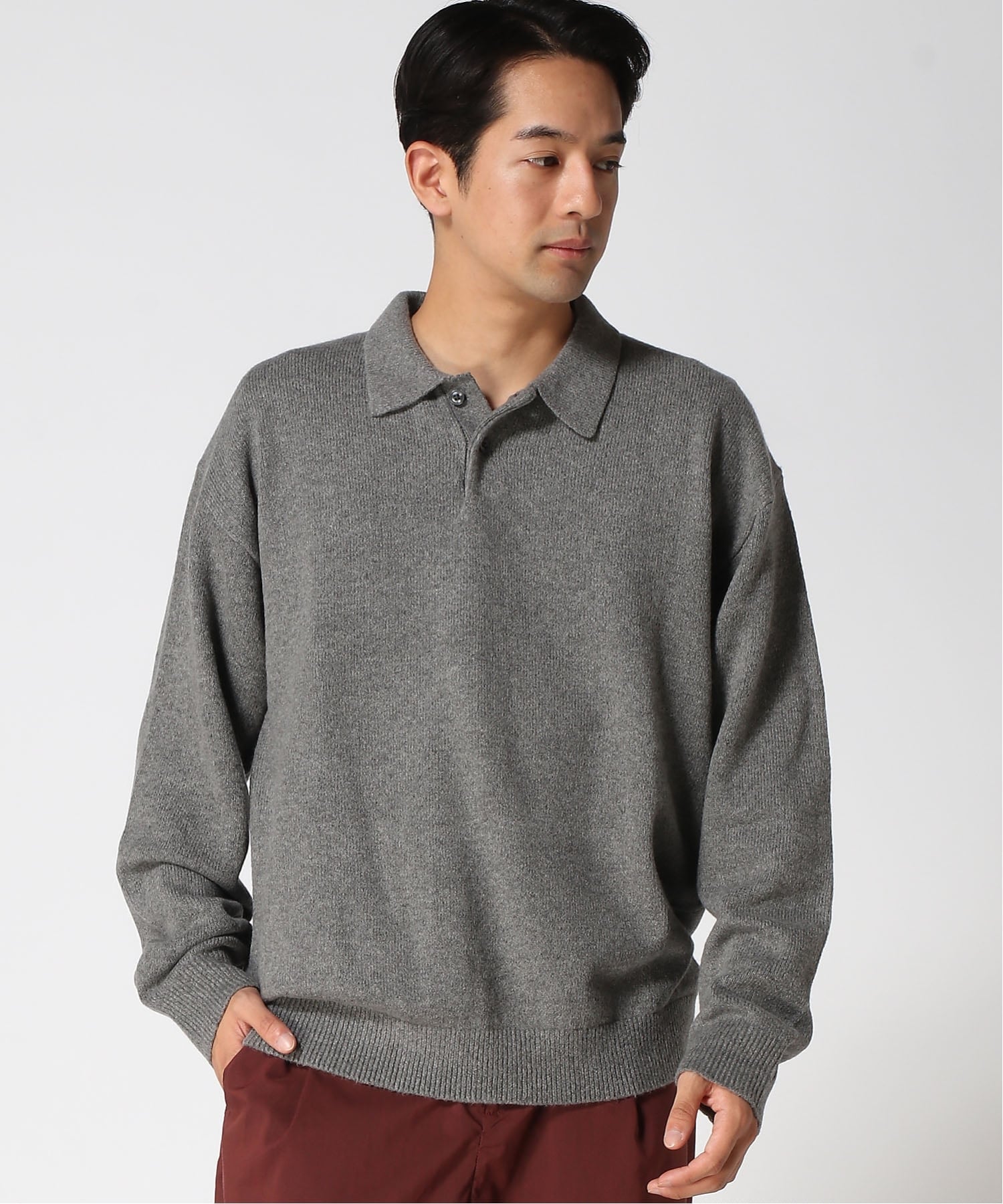 GAP｜(M)CashSoft カシミヤタッチ リラックスフィット ポロセーター