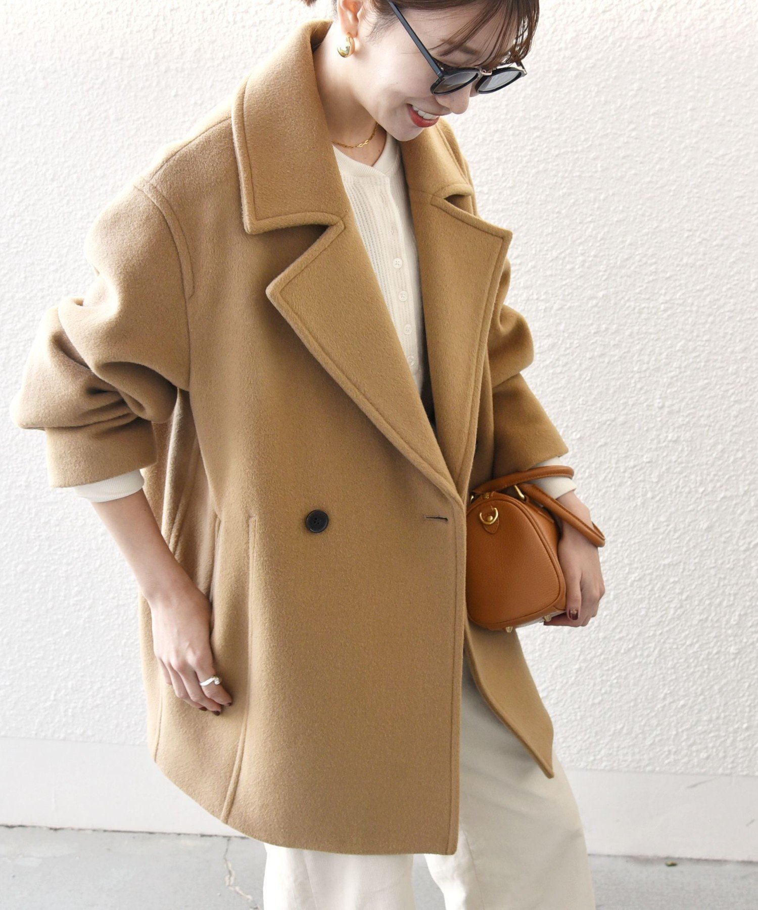 SHIPS｜SHIPS any: ウール コクーン テーラード ショート コート 25AW