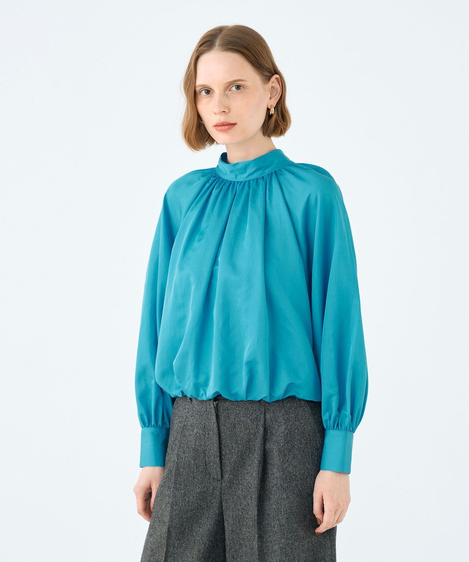 TOMORROWLAND｜コットンシルクサテン 2-wayボウタイブラウス | Rakuten