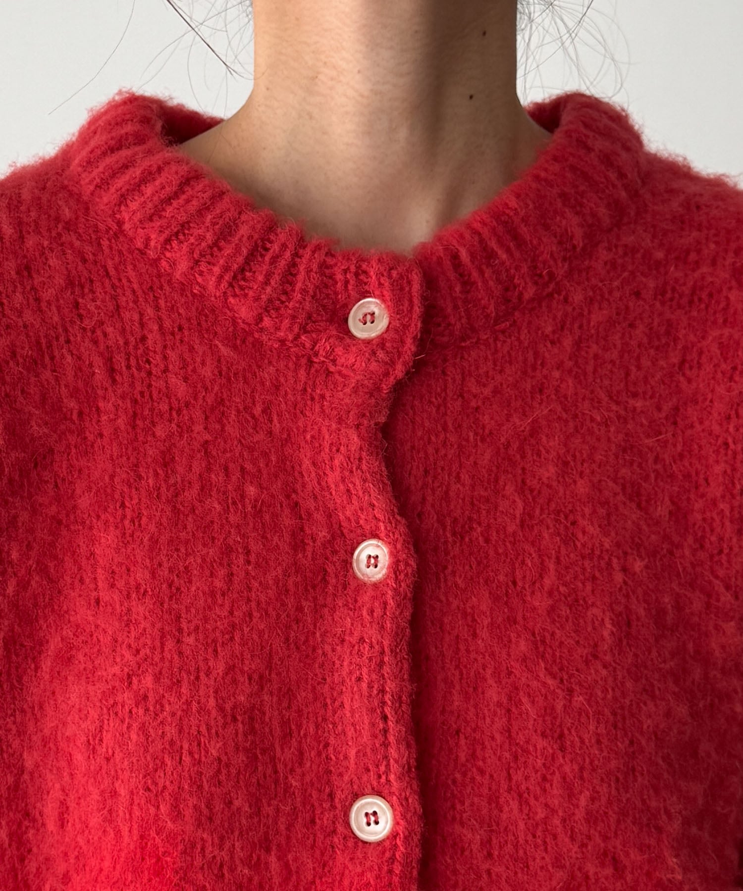 CANAL JEAN｜El mar アルパカ混ヘアリークルーカーディガン | Rakuten