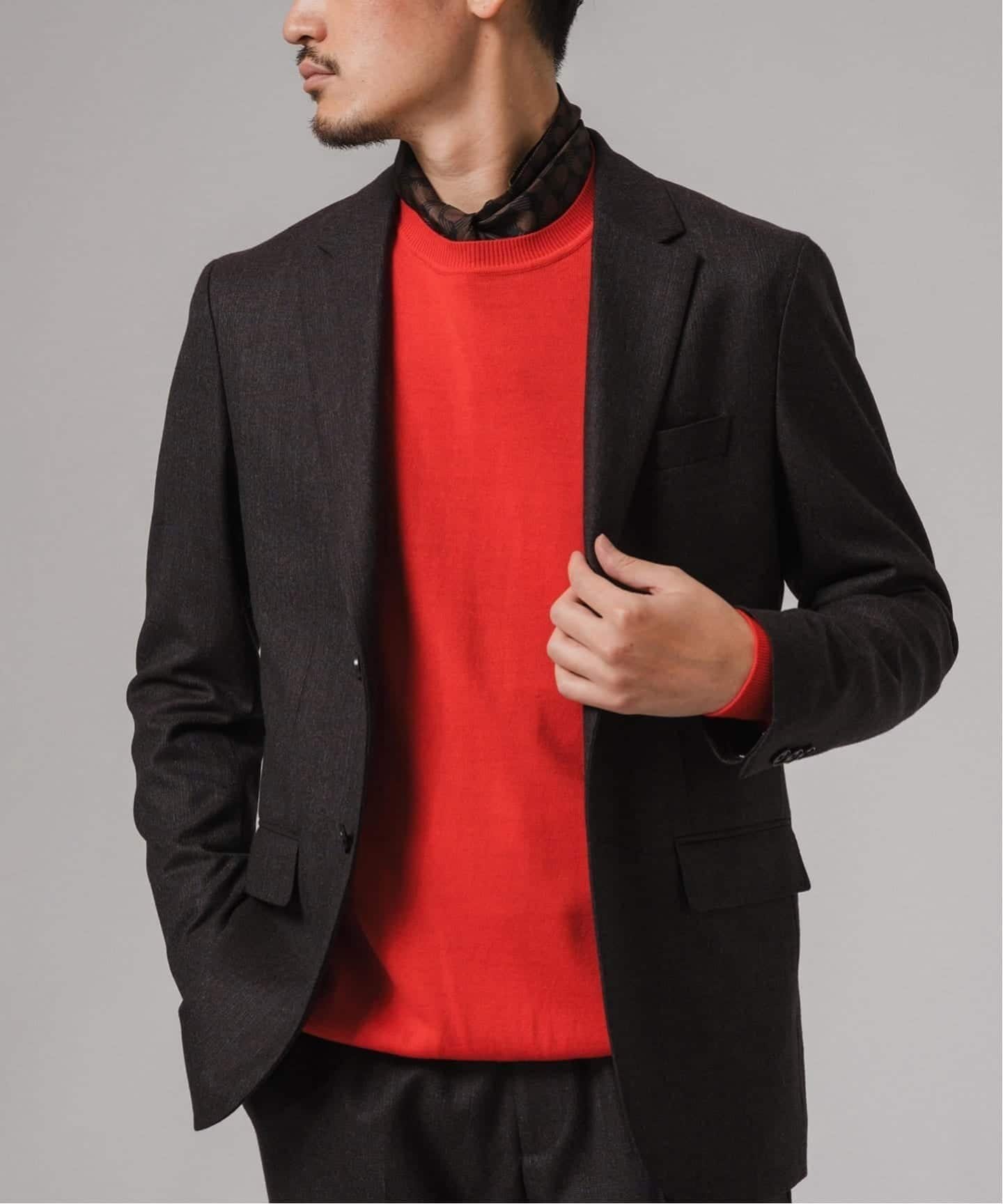 EDIFICE｜SUPER 120's ウールサキソニー 2ボタン ジャケット