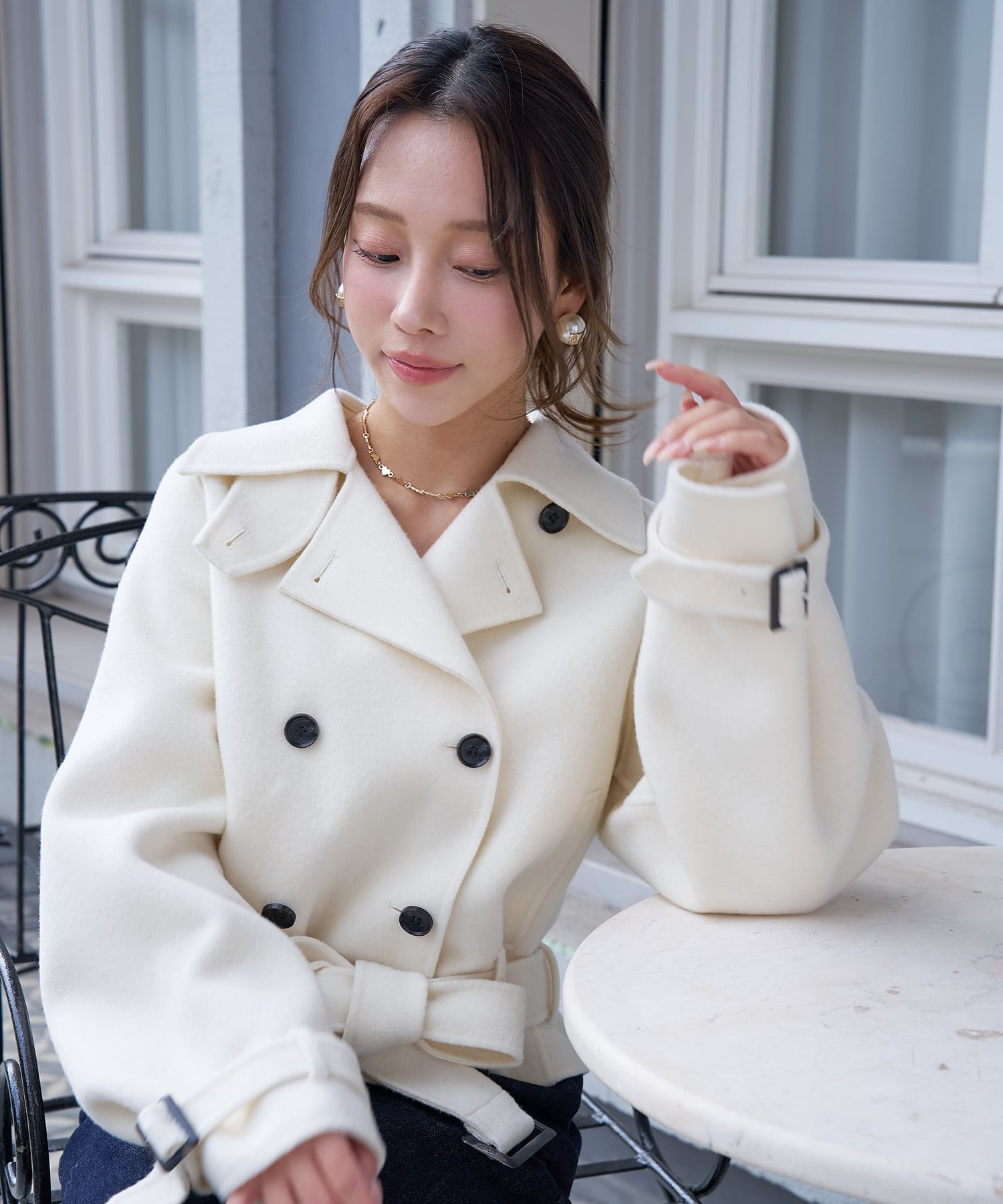 EIMY ISTOIRE｜ウールショートトレンチコート | Rakuten Fashion(楽天