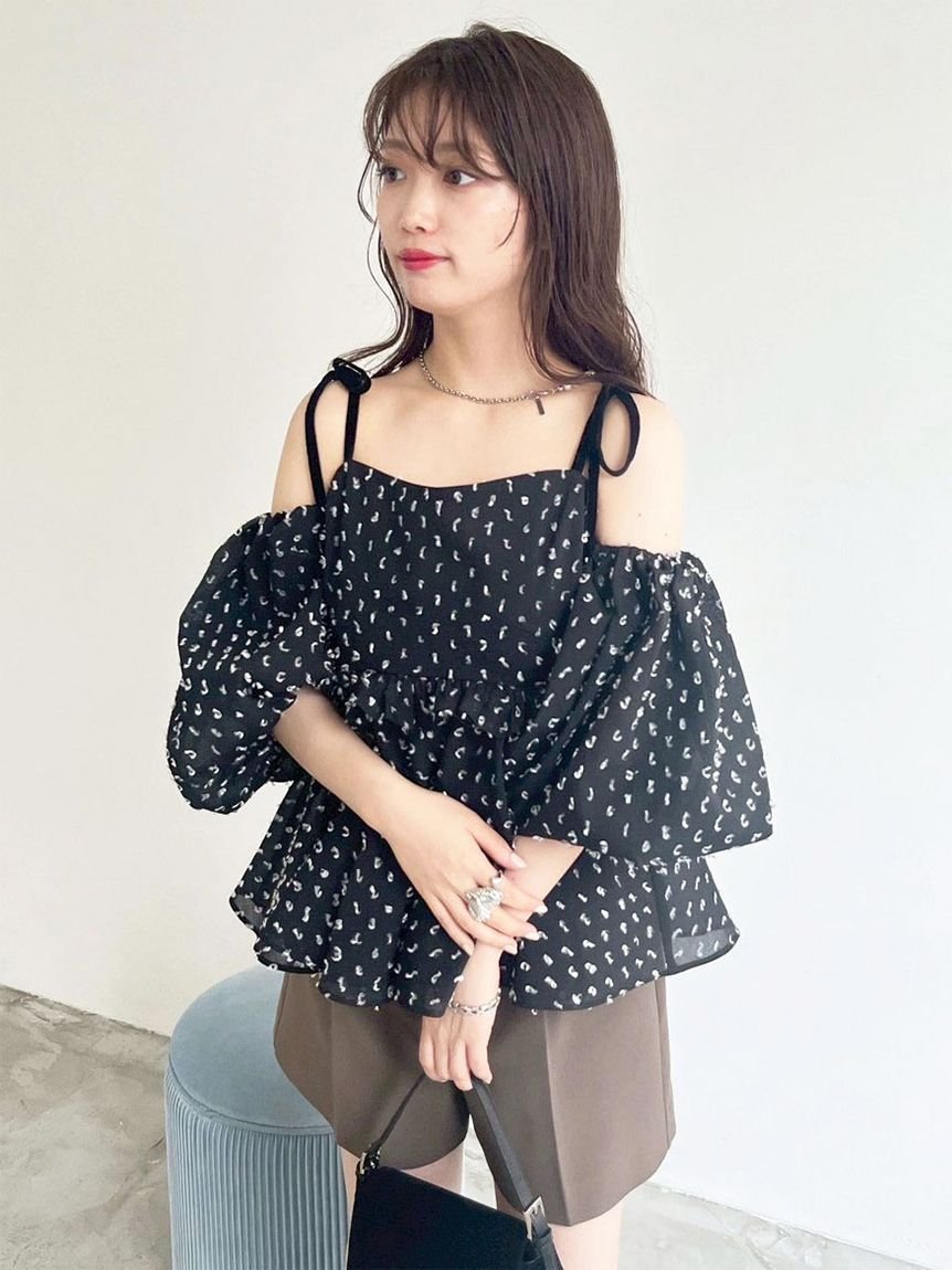 LILY BROWN｜3wayジャガードペプラムビスチェ | Rakuten Fashion(楽天