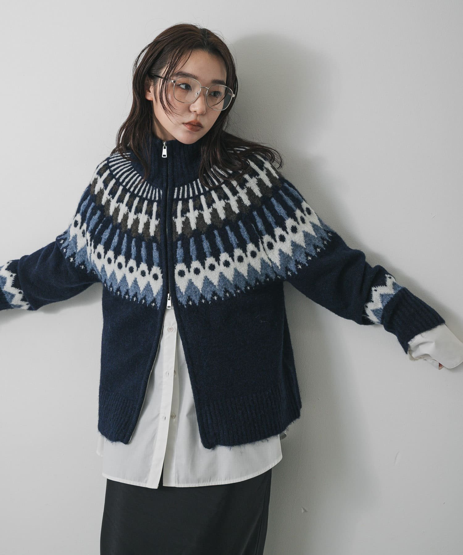 SENSE OF PLACE｜『洗濯可』ノルディックジップセーター | Rakuten