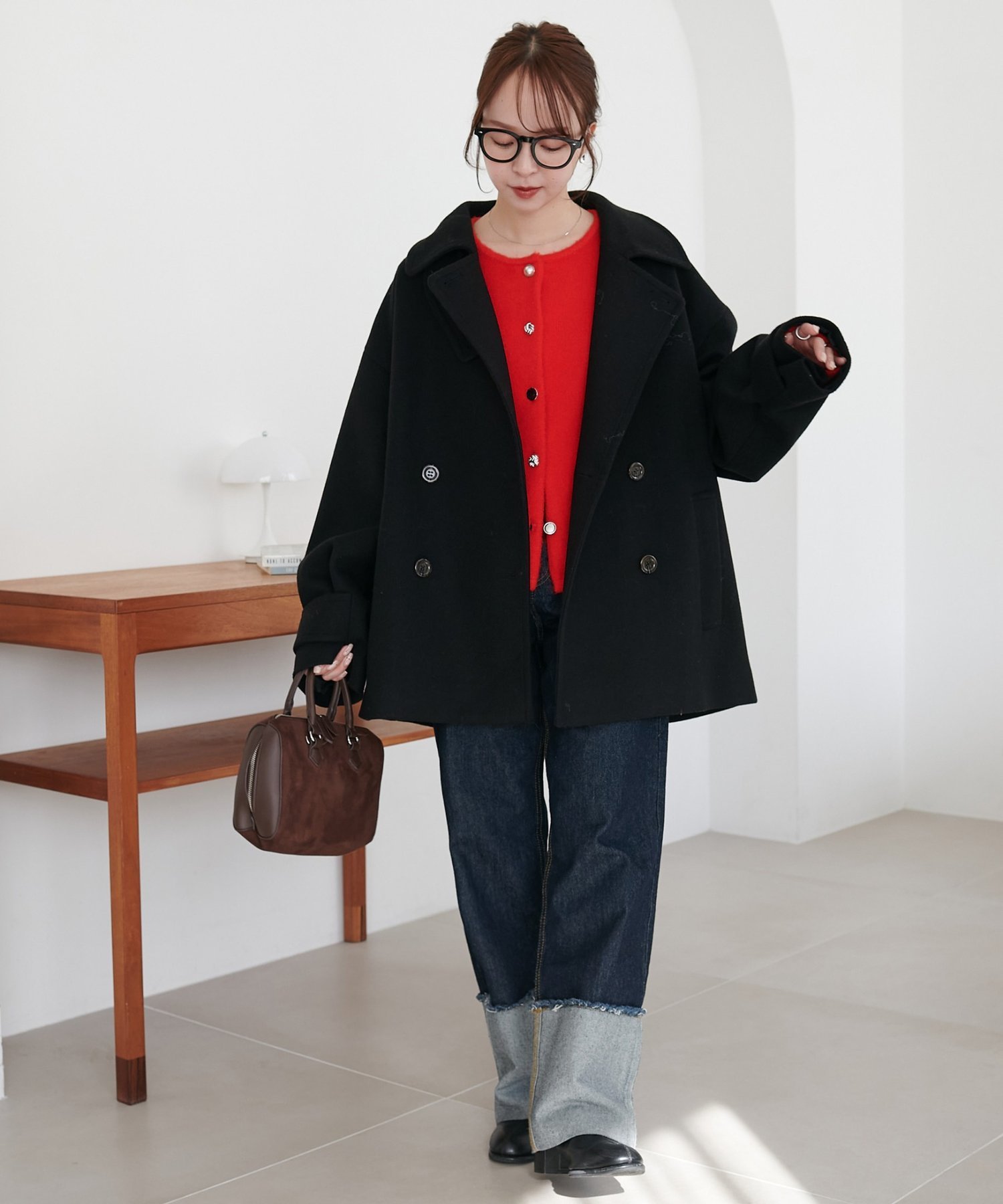 Discoat｜【軽量&暖かい/着こなし自在】中空糸スタンドミドルコート