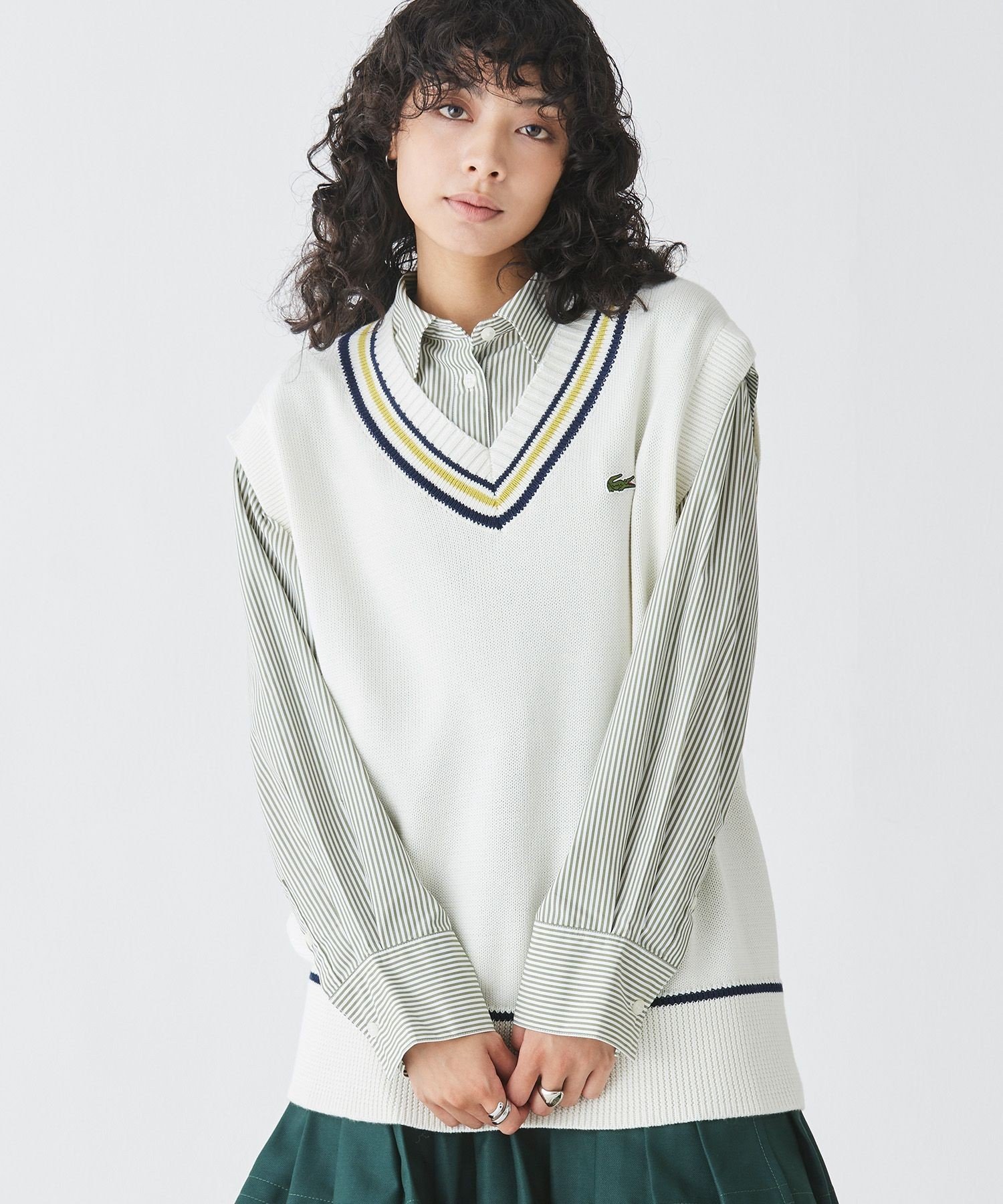LACOSTE｜コットンポリニットチルデンベスト | Rakuten Fashion(楽天