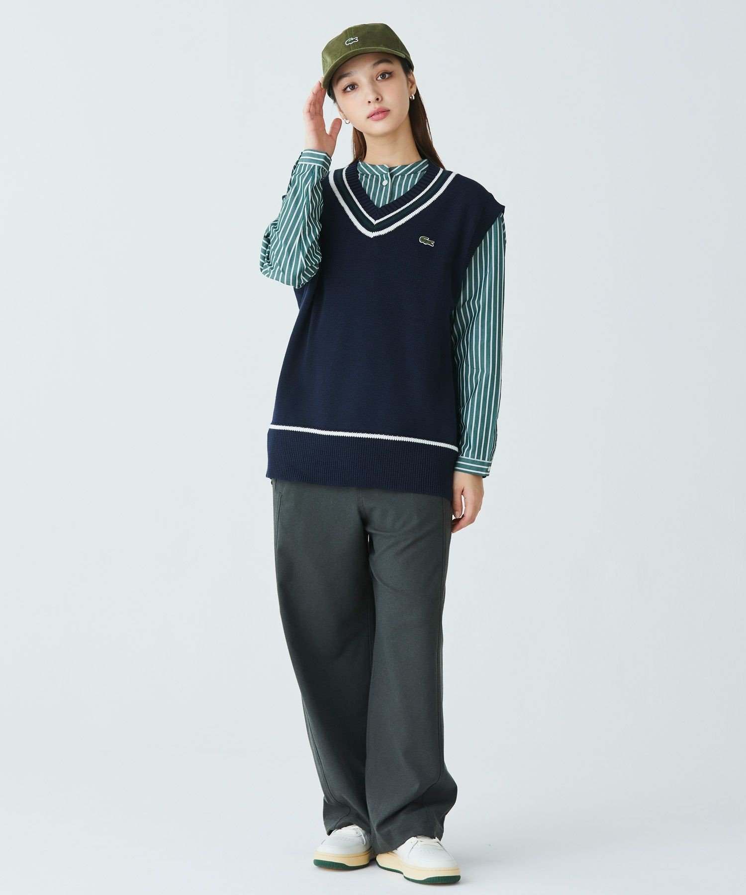 LACOSTE｜コットンポリニットチルデンベスト | Rakuten Fashion(楽天