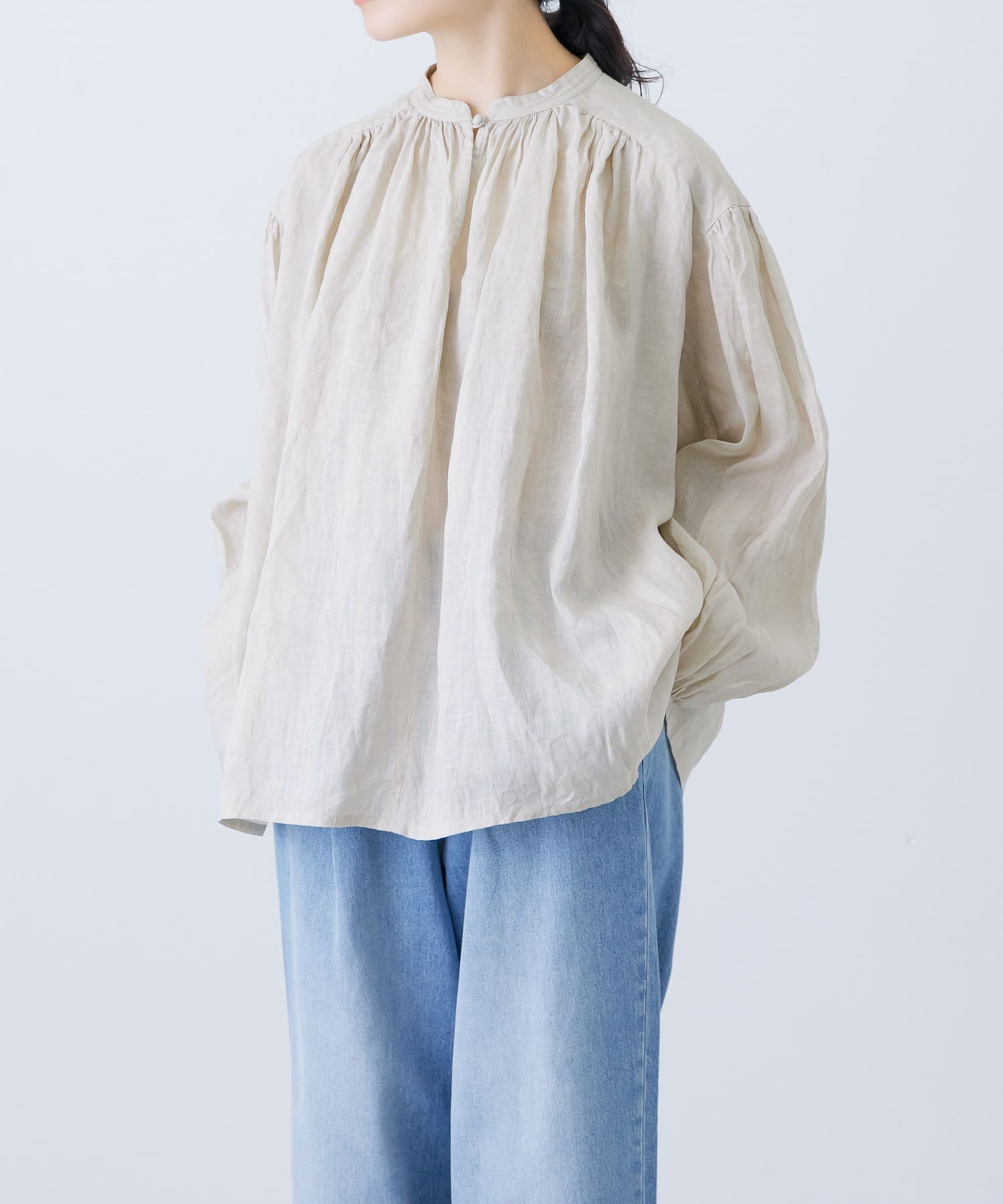 かぐれ｜リネンスモックブラウス | Rakuten Fashion(楽天ファッション