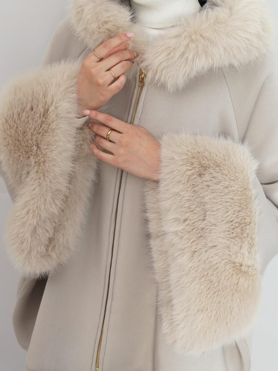 Vin｜エコファーポンチョアウター | Rakuten Fashion(楽天ファッション