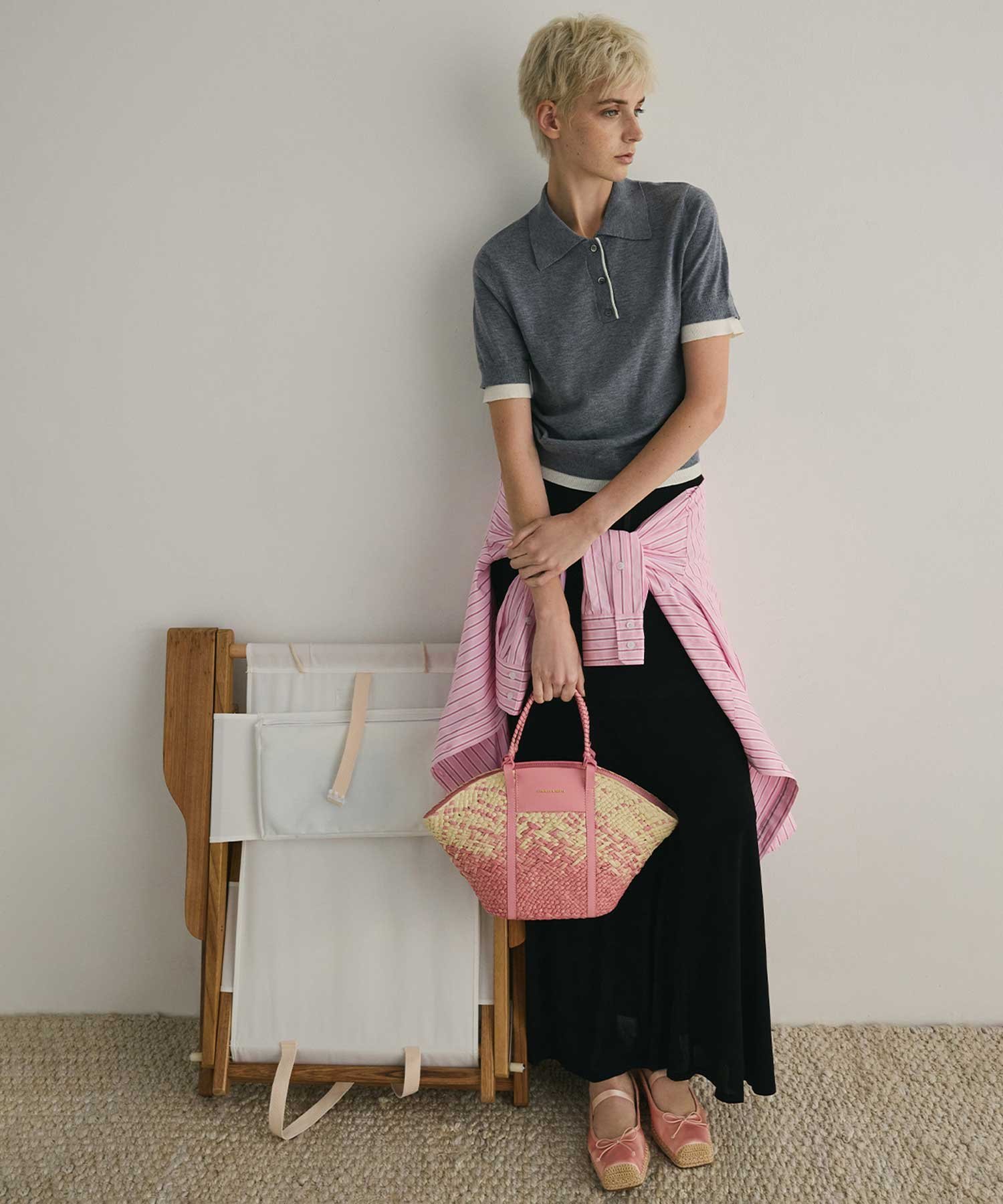 CHARLES & KEITH｜Shalia シャリア ラフィアウーブンバケツバッグ