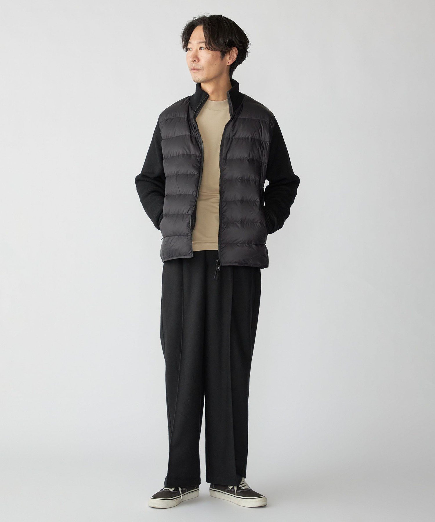 SHIPS 別注 TAION ダウンニット ジャケット WEB限定/SHIPS別注】TAION:〈手洗い可能〉ハイネック ダブルジップ