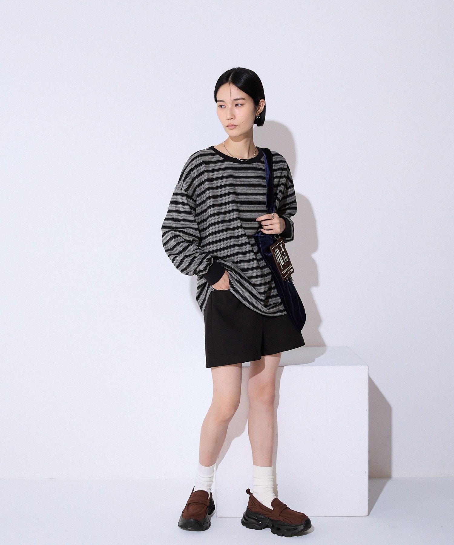 JEANASIS｜アソートボーダーBIGロンTEE | Rakuten Fashion(楽天