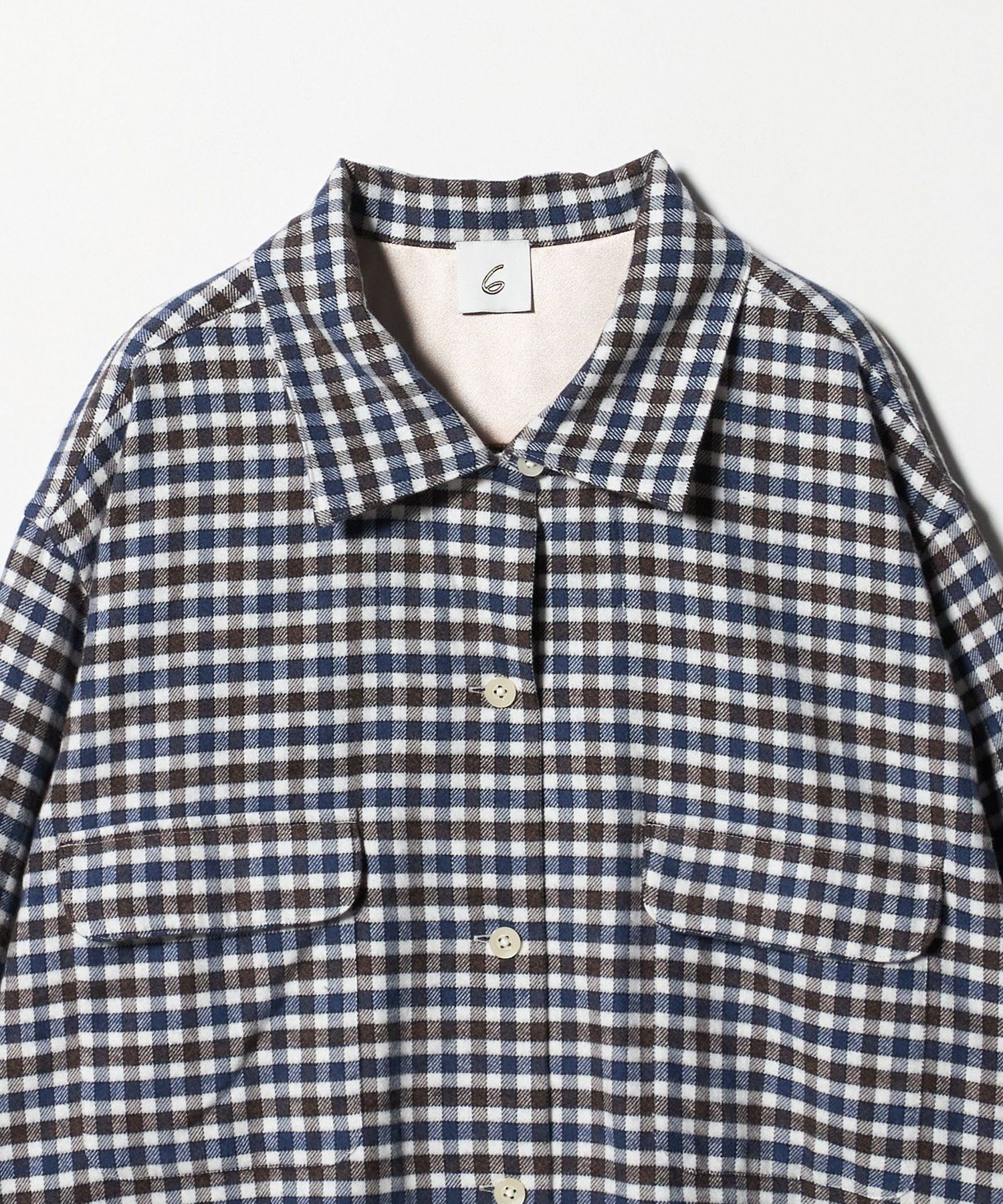 6 rokubeautyandyouth コットンチェックシャツ BEAUTY&YOUTH UNITED ARROWS｜<6(ROKU)>コットン チェック シャツ