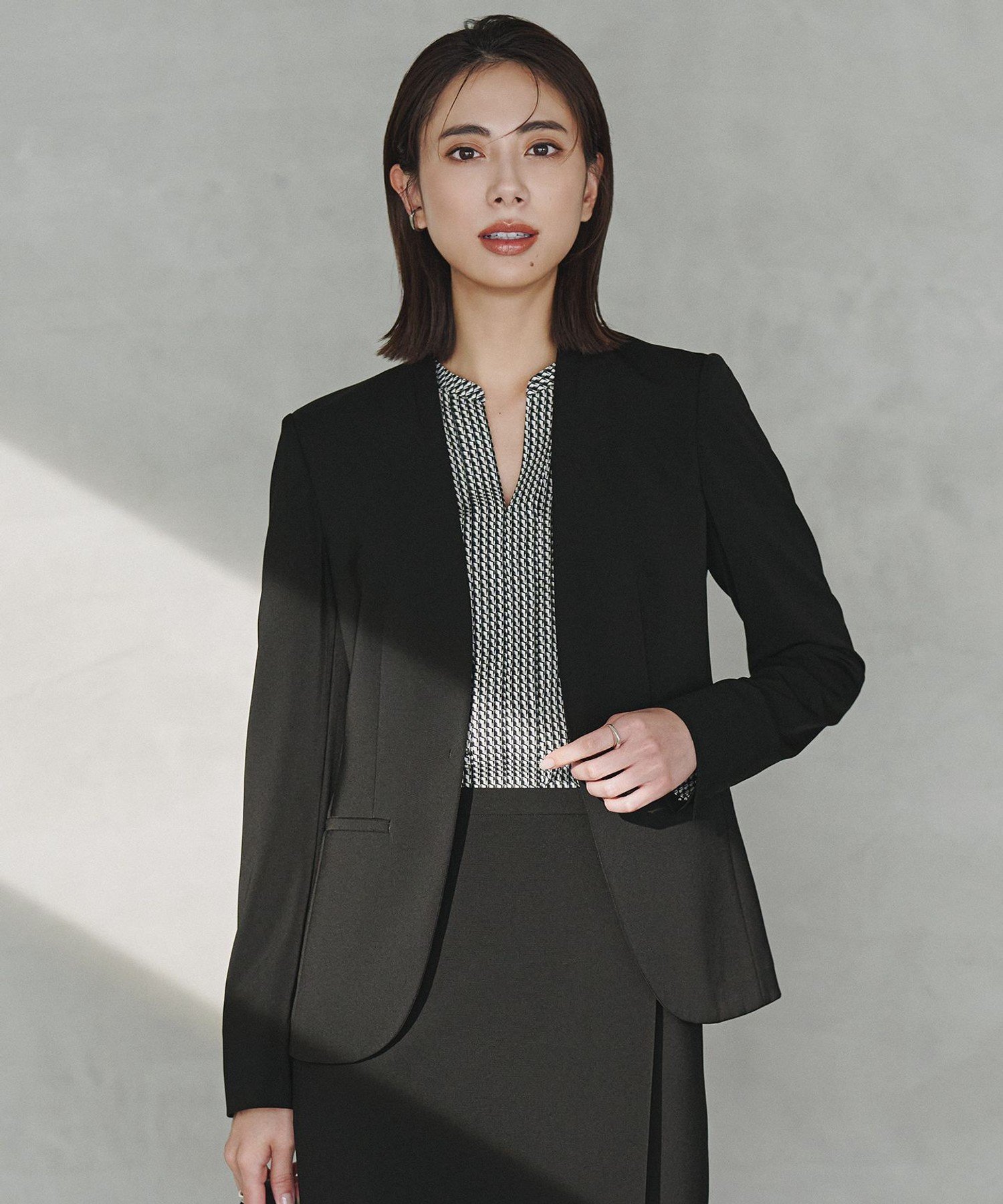 ICB｜【防シワ・速乾・洗える】Fied ノーカラージャケット | Rakuten