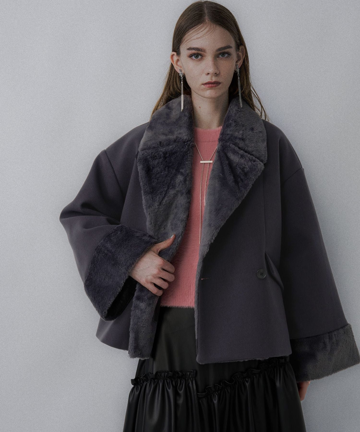 HARE｜ウーリーテックフェイクファーショートコート | Rakuten Fashion