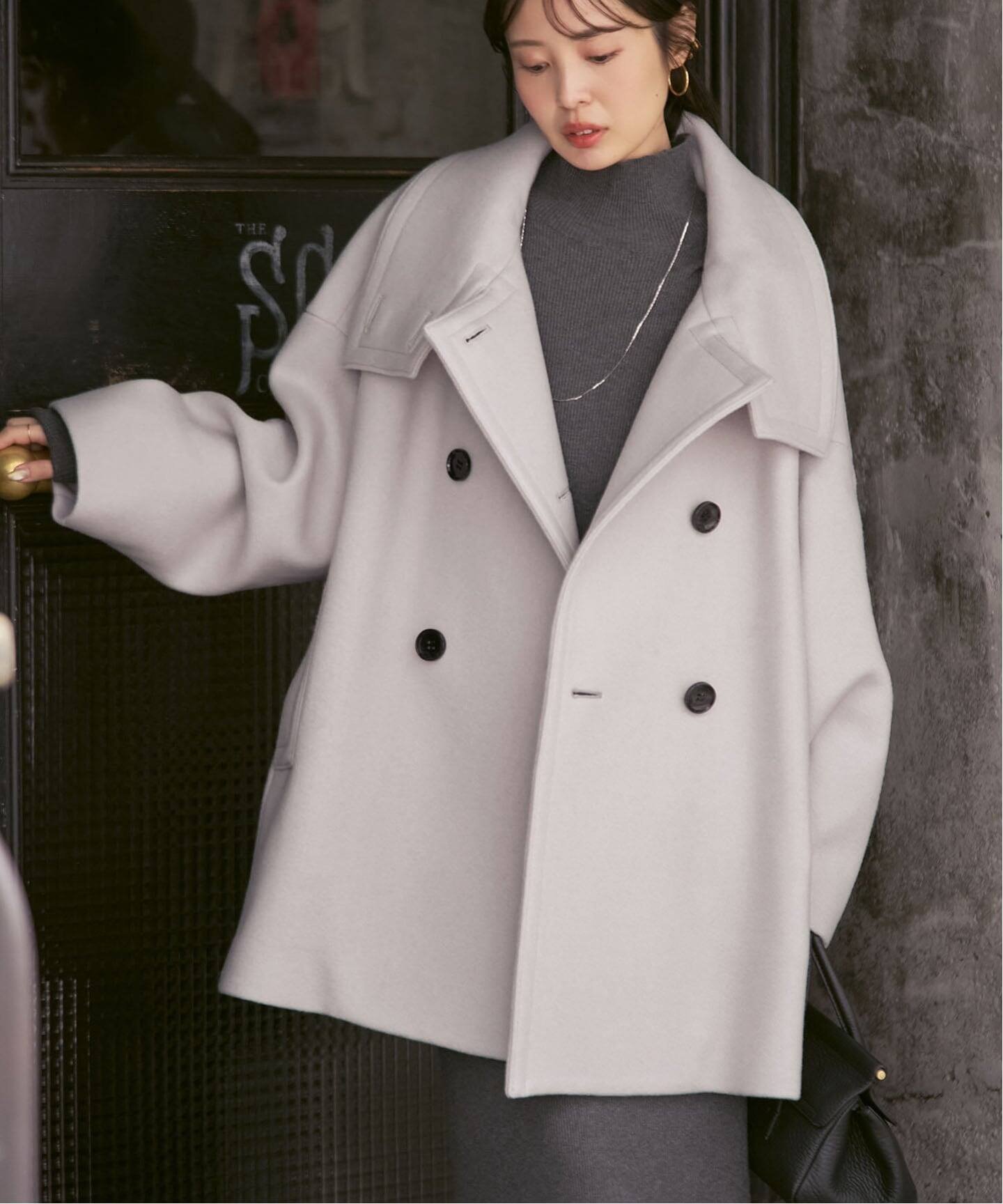 NOBLE｜《追加・WEB限定カラー》スタンドカラーオーバーコート