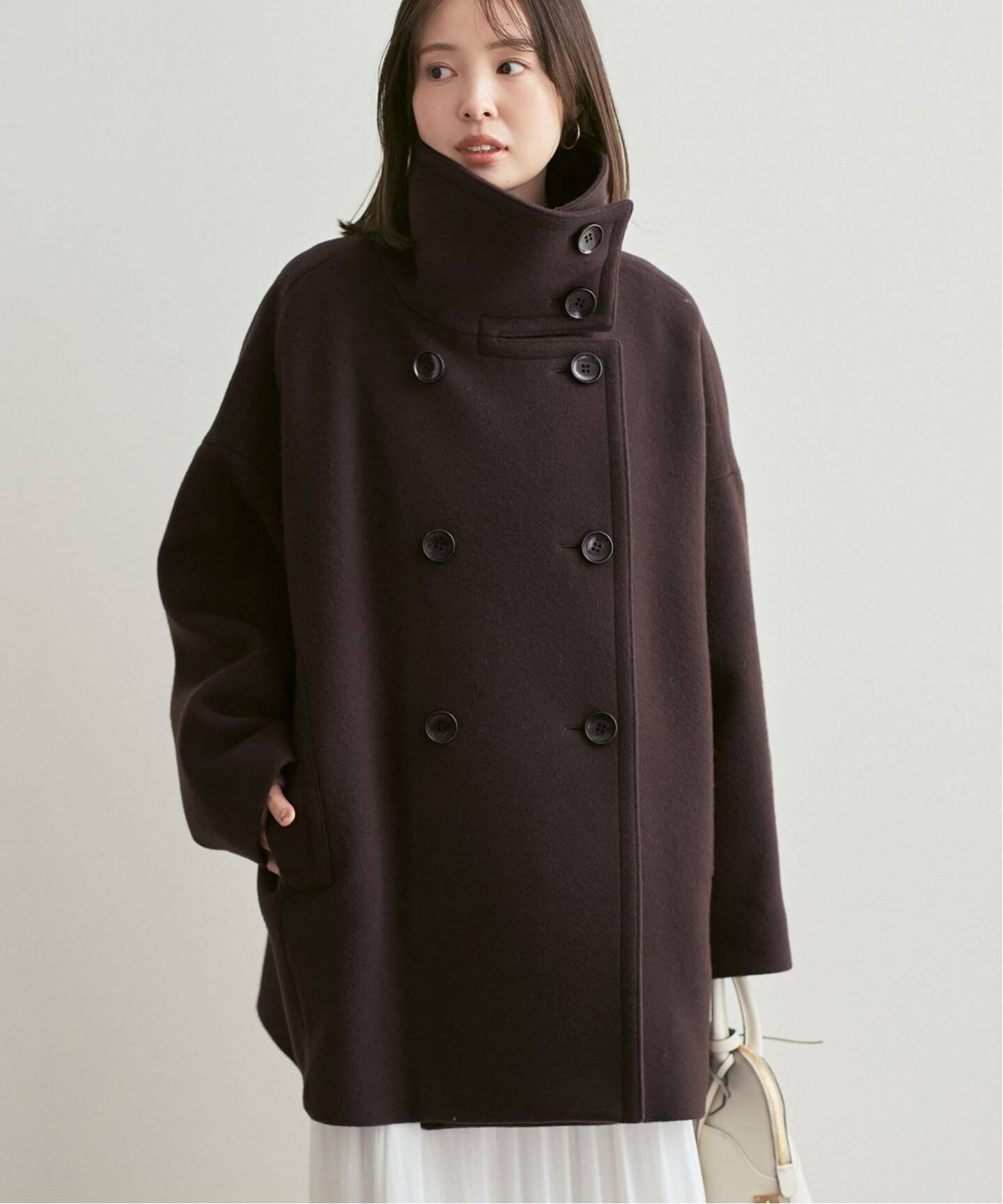 NOBLE｜《追加・WEB限定カラー》スタンドカラーオーバーコート