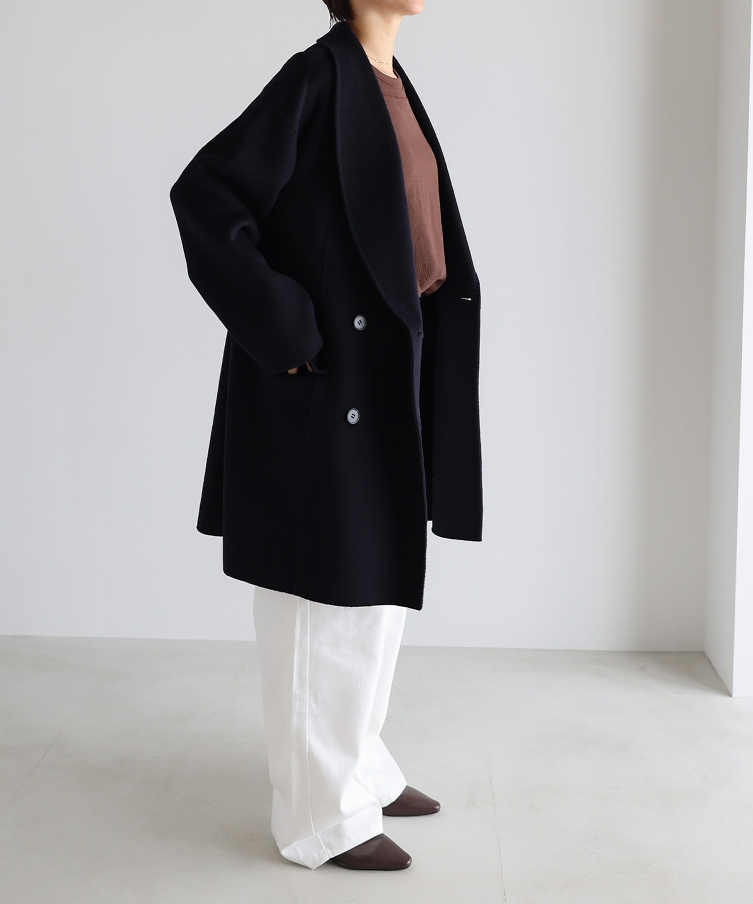 andme｜リバー ダブルコート evernavy エバーネイビー | Rakuten