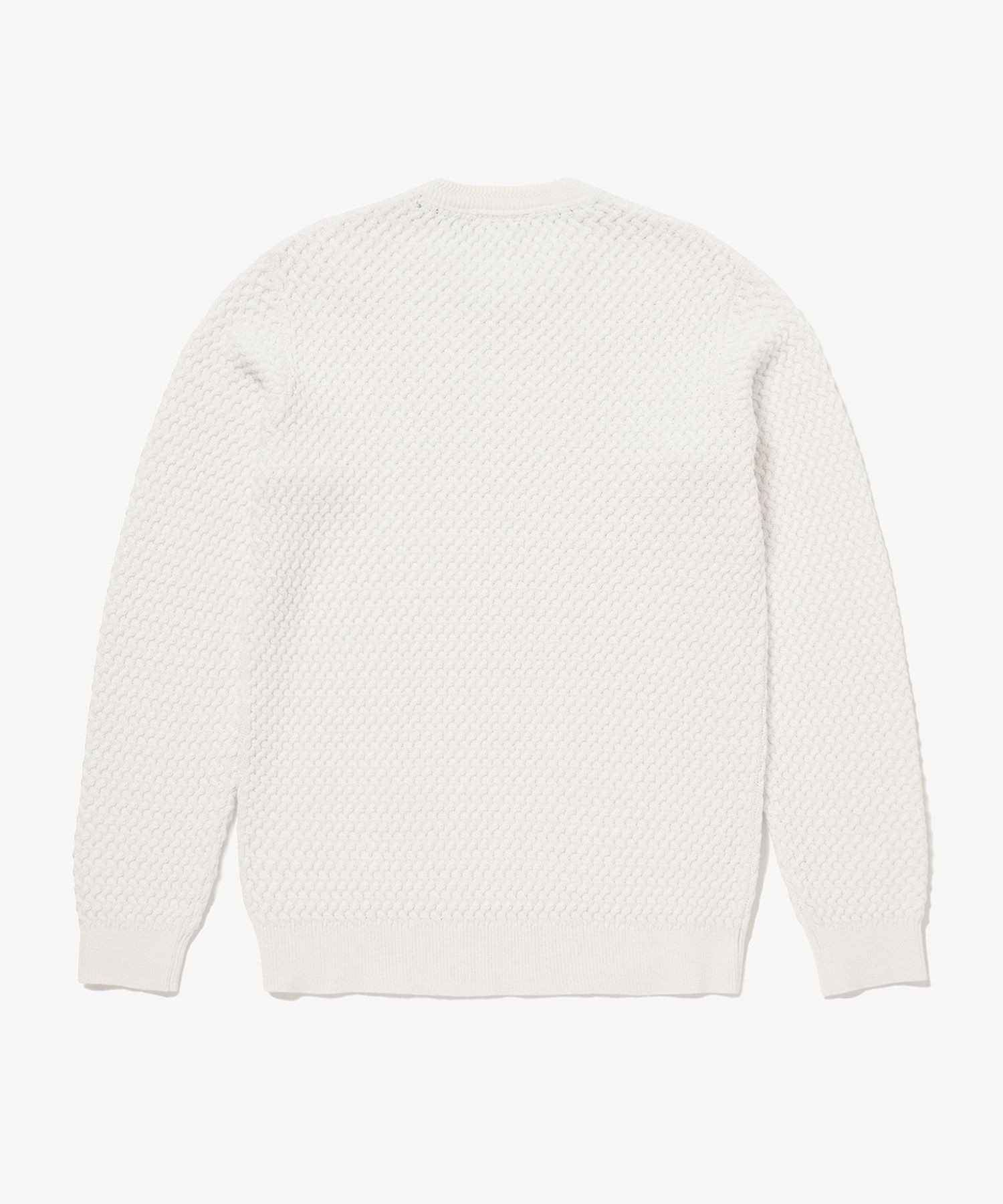 LACOSTE｜ローゲージ バスケット編み ニットクルーネックセーター