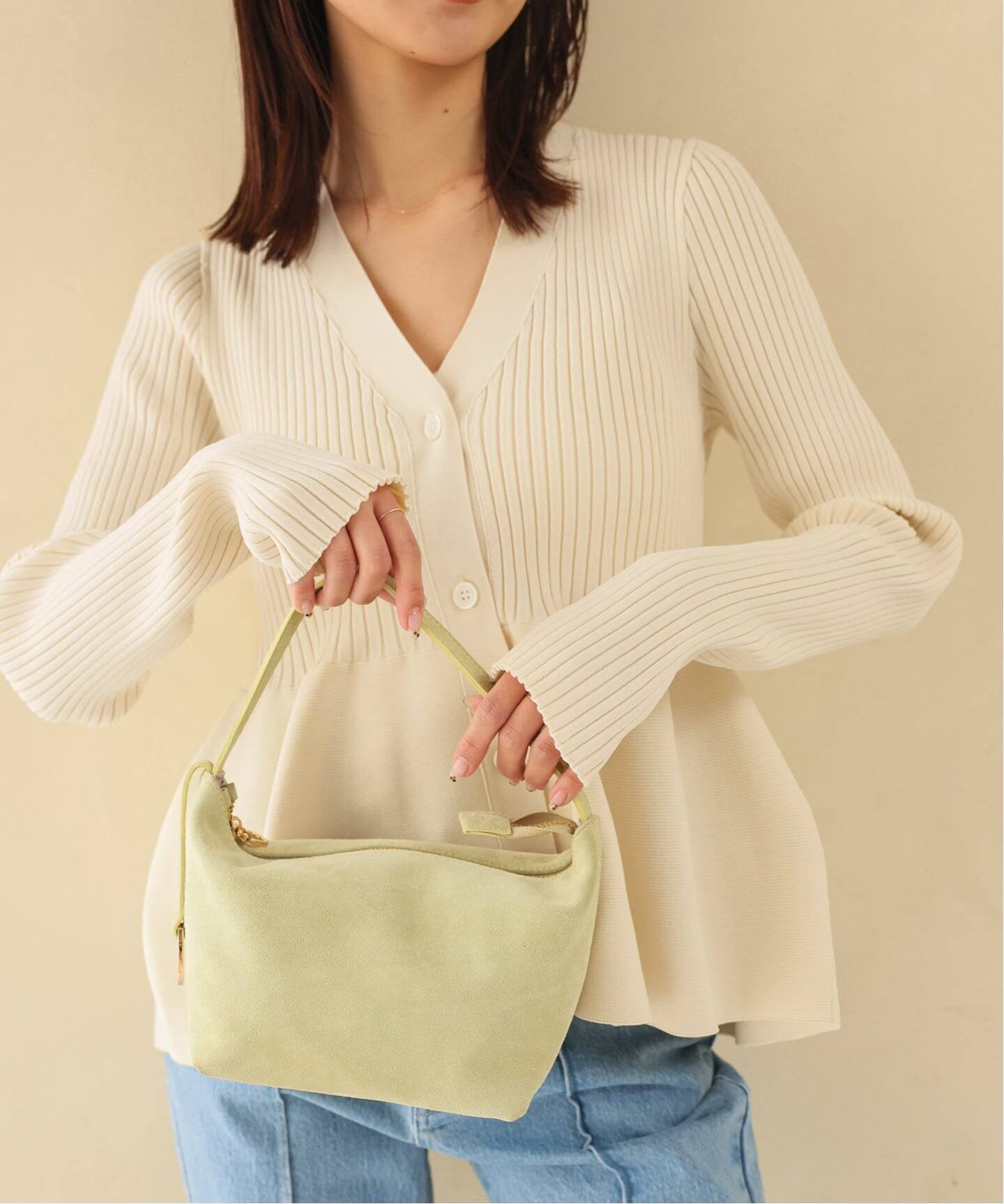 SLOBE IENA｜《WEB限定/追加》Vネックペプラムカーディガン | Rakuten