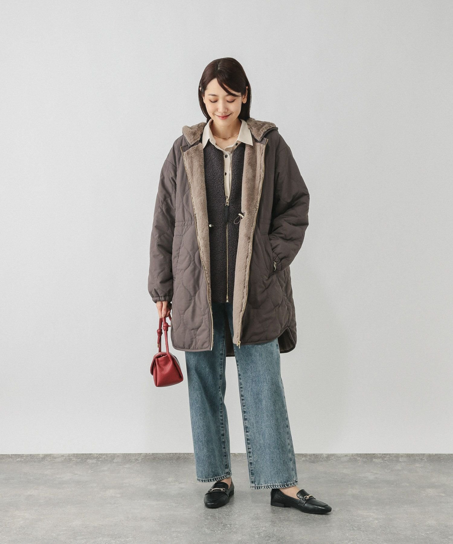 GLOBAL WORK｜撥水キルトファーコート/499671 | Rakuten Fashion(楽天