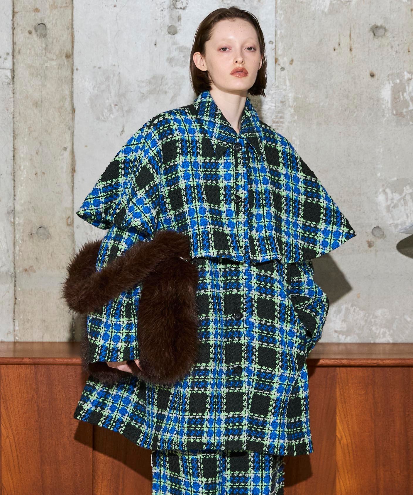 MAISON SPECIAL｜カラーチェック2WAYケープコート | Rakuten Fashion